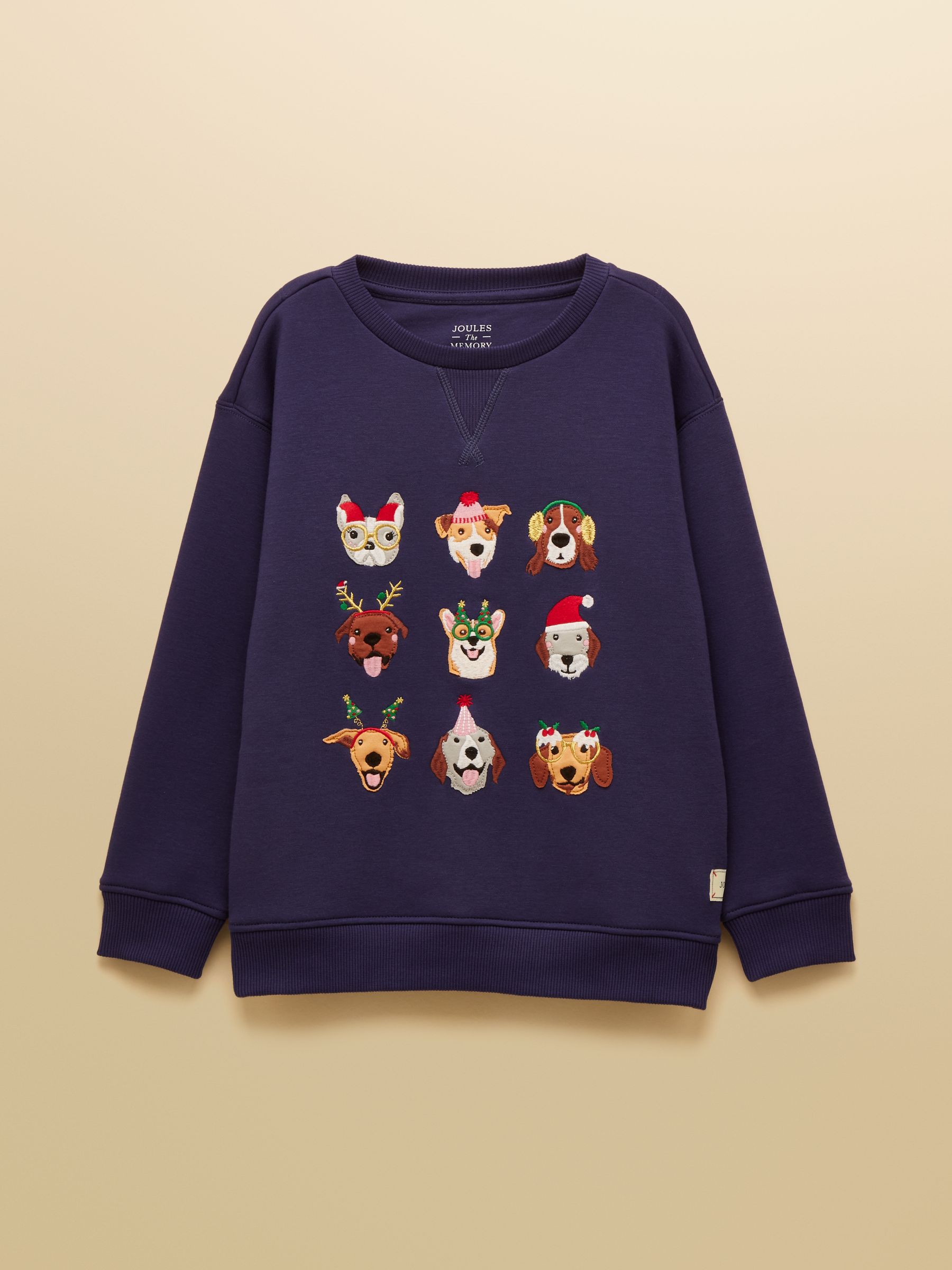 Kids' Mackenzie Navy Blue Sweatshirt With Faux Faur Lining - Image 3 of 6