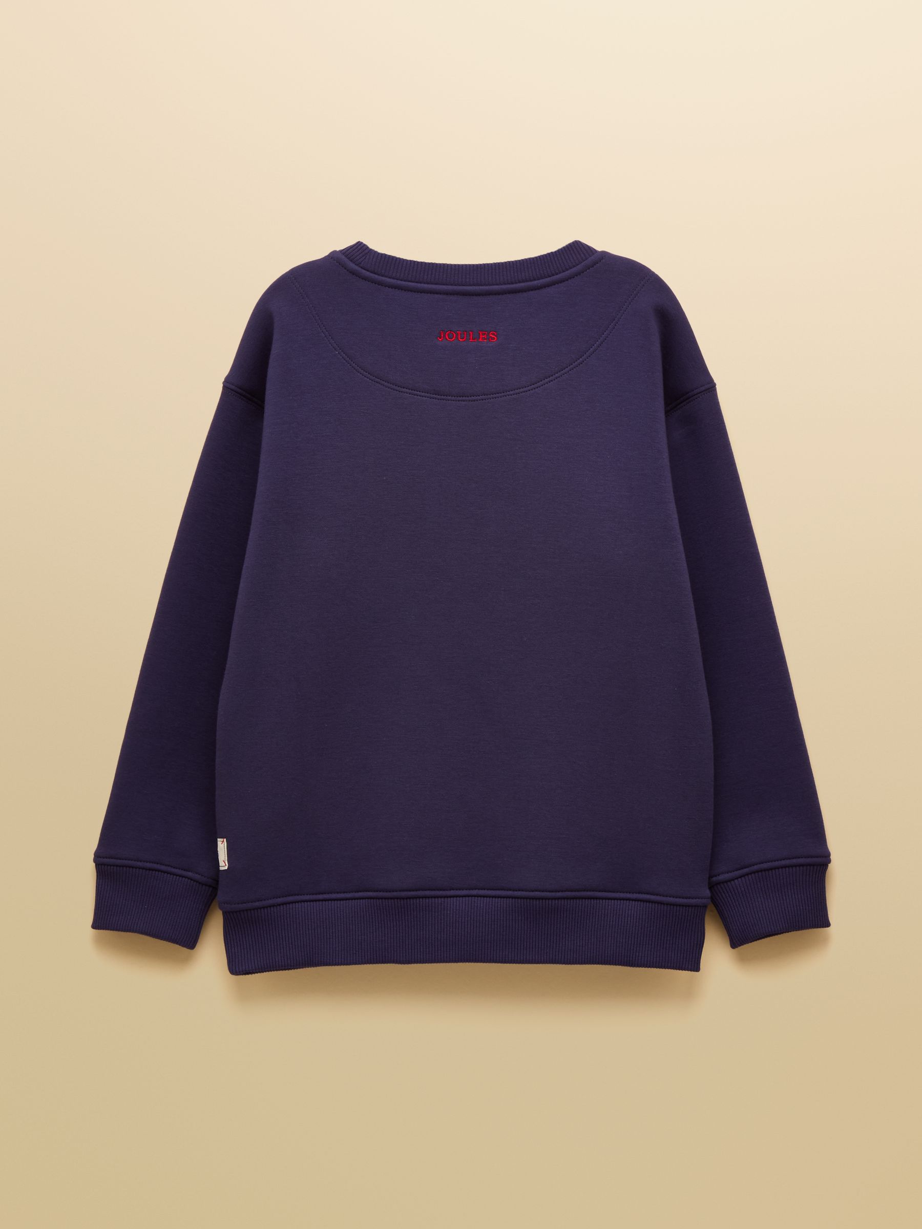 Kids' Mackenzie Navy Blue Sweatshirt With Faux Faur Lining - Image 4 of 6