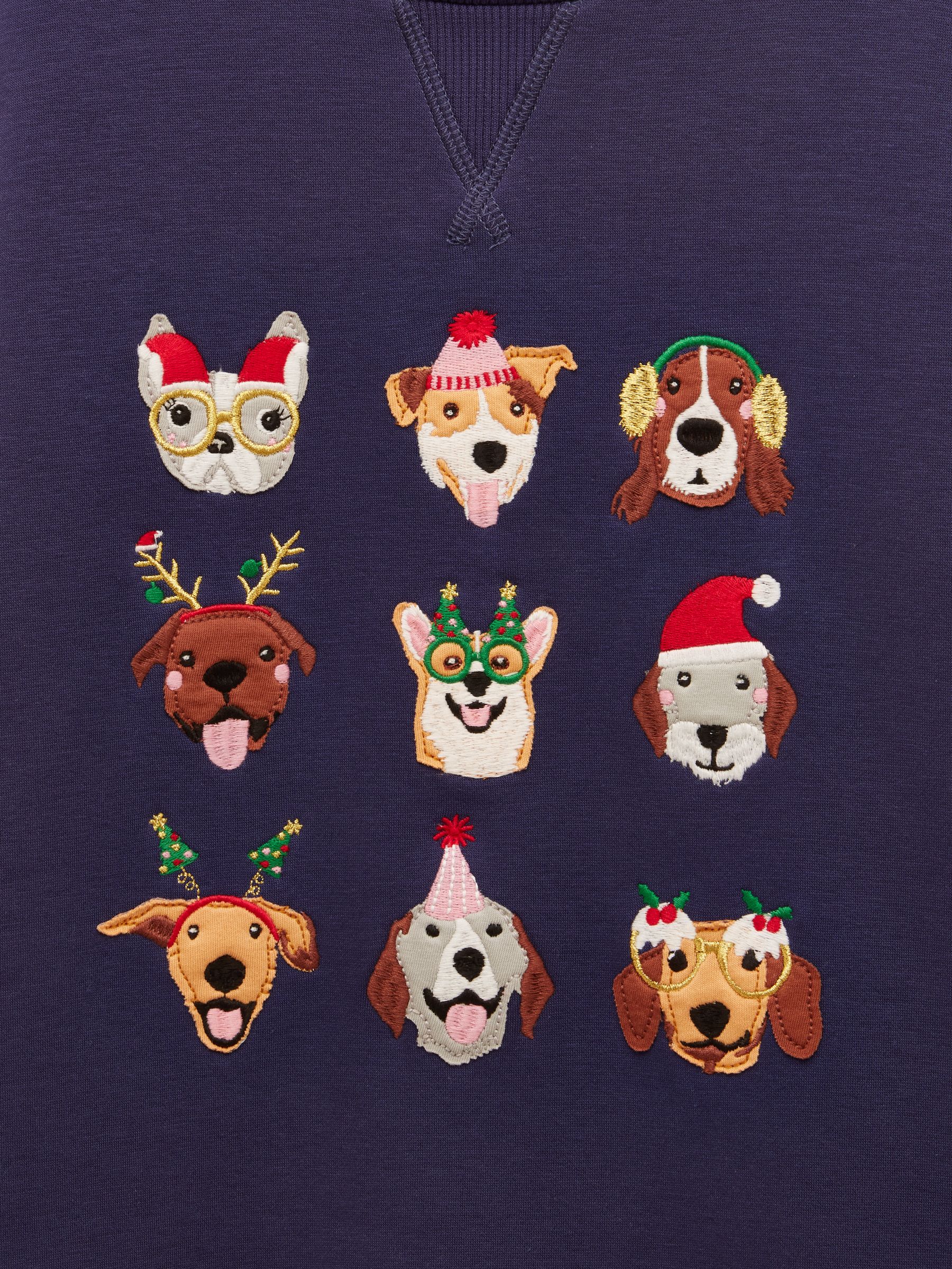 Kids' Mackenzie Navy Blue Sweatshirt With Faux Faur Lining - Image 5 of 6