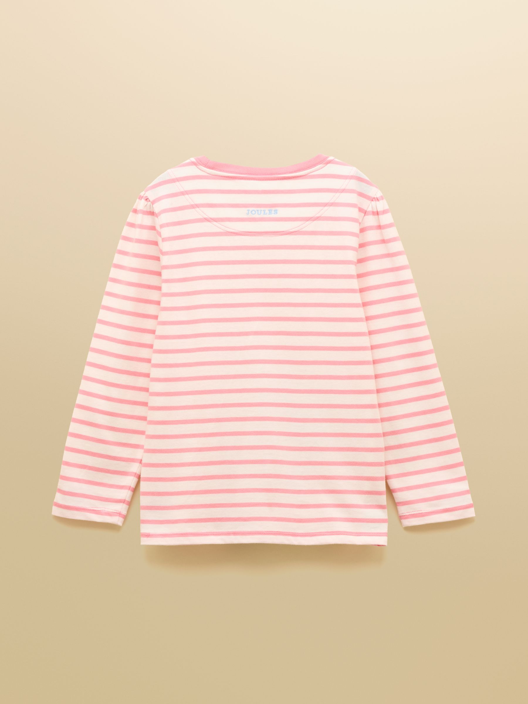 Girls' Ava Pink Stripe Dog Applique Long Sleeve Top - Image 4 of 6