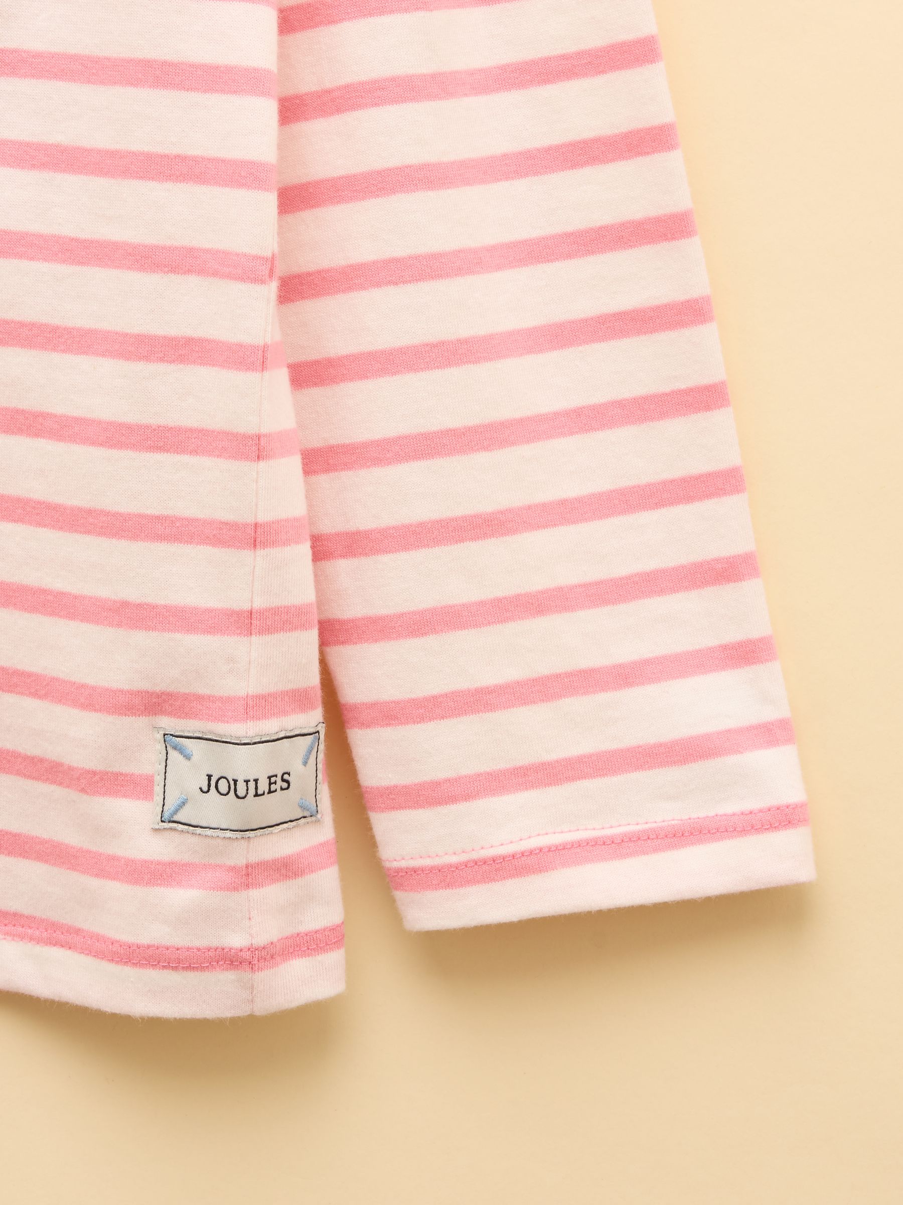 Girls' Ava Pink Stripe Dog Applique Long Sleeve Top - Image 6 of 6 Girls' Ava Pink Stripe Dog Applique Long Sleeve Top - Image 6 of 6