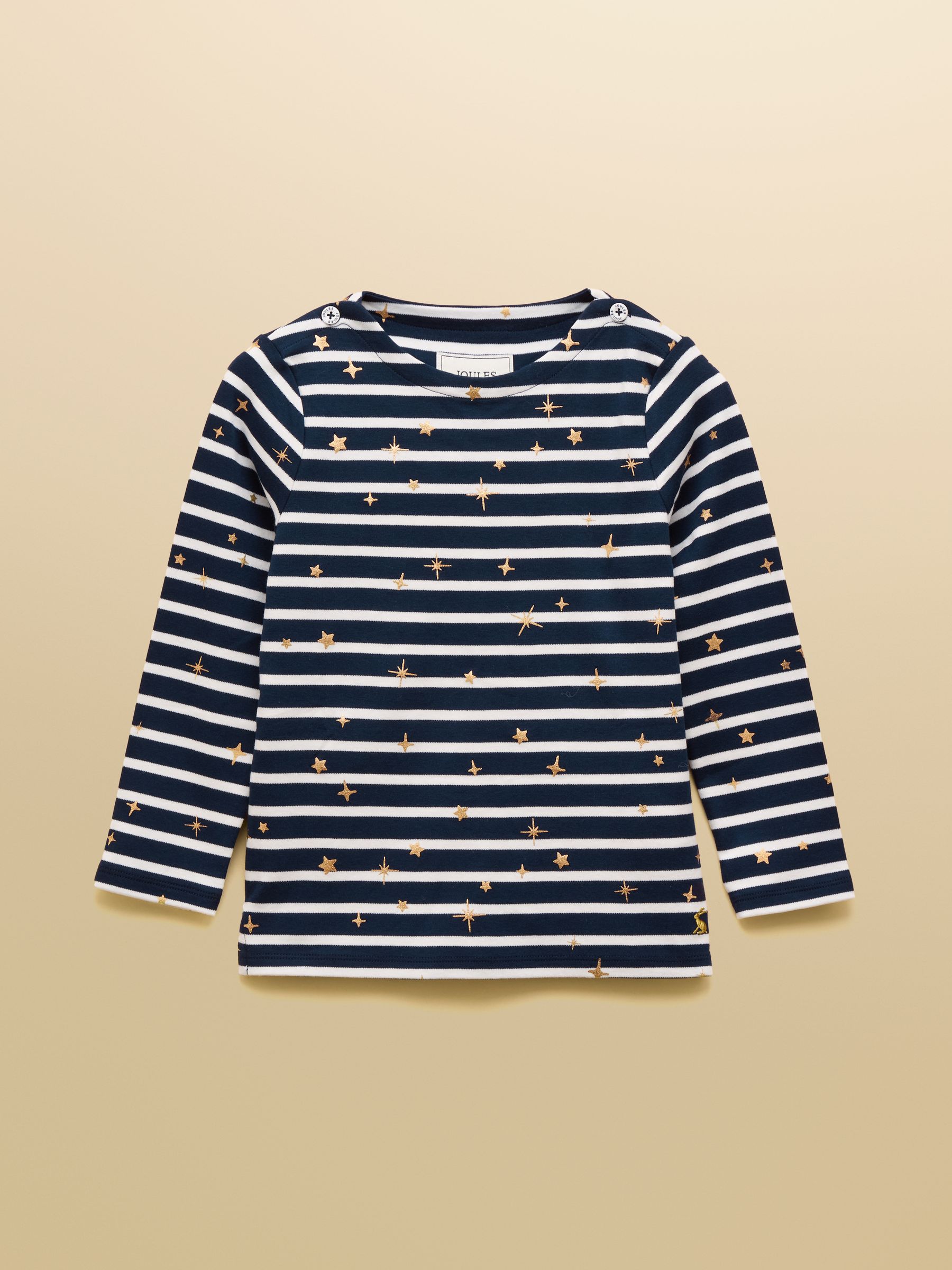 Girls' Harbour Navy Stripe Long Sleeve Jersey Top - Image 1 of 5