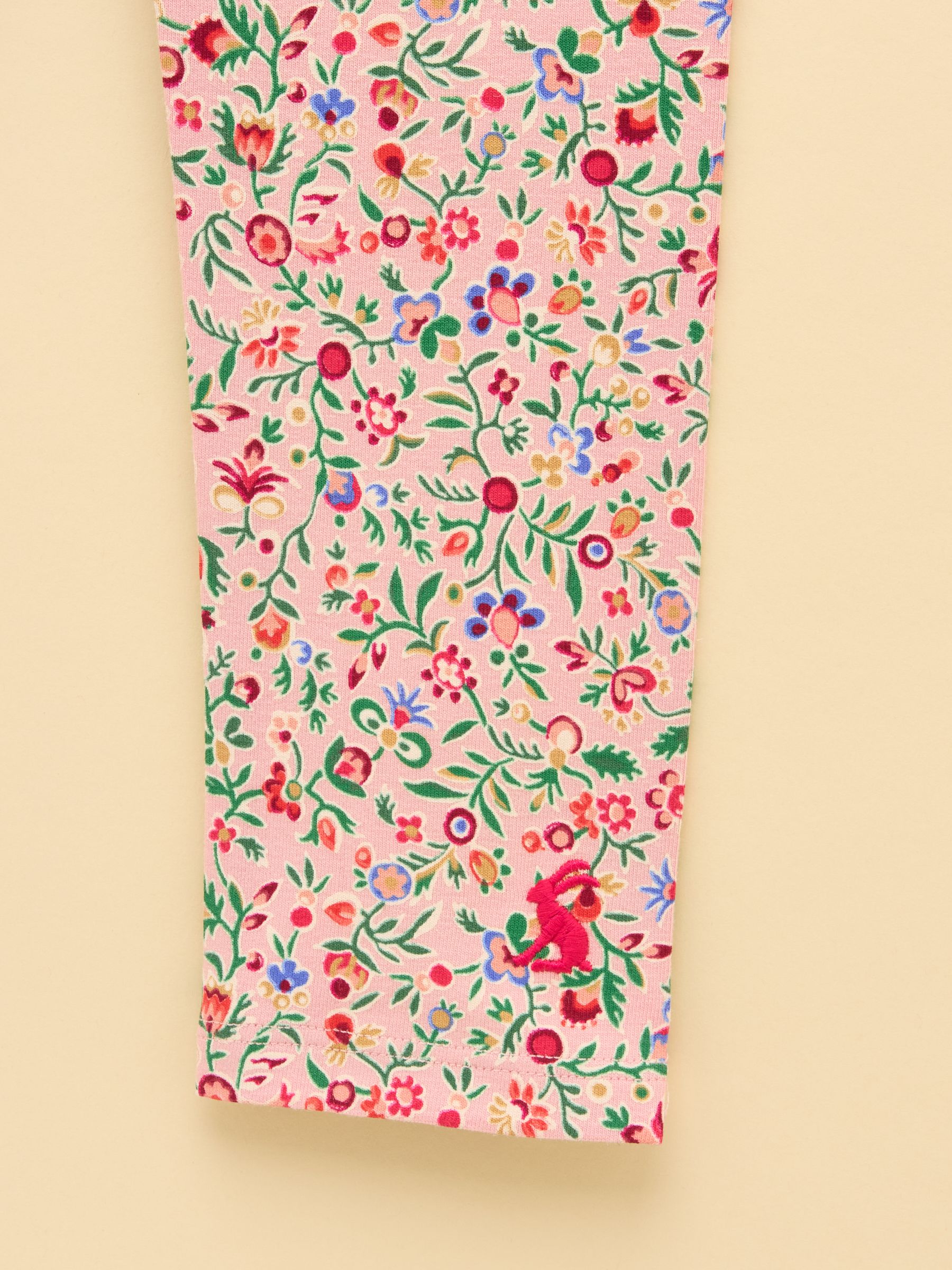 Girls' Deedee Pink Ditsy Print Jersey Leggings - Image 3 of 4