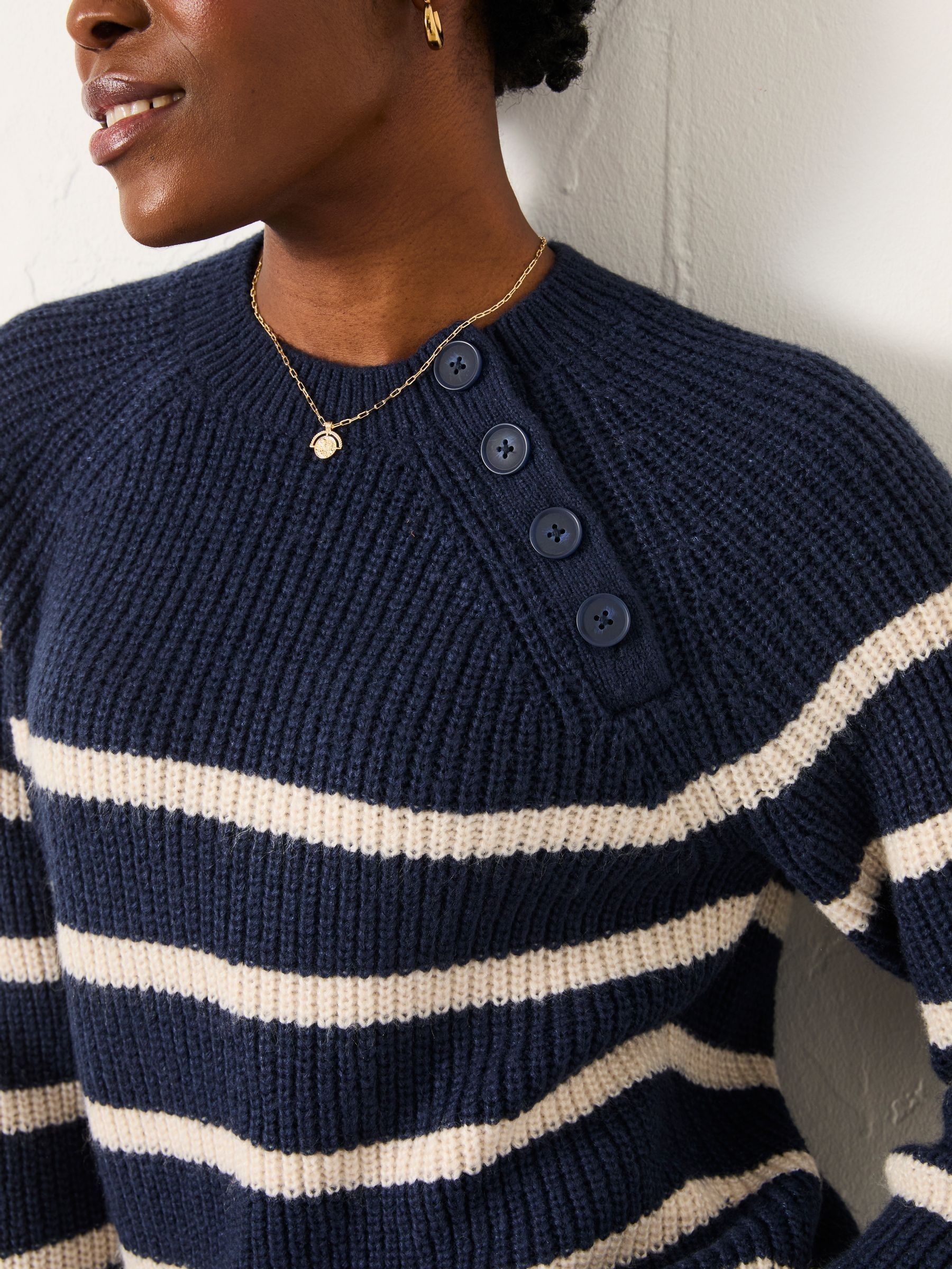 Navy Breton Stripe Knitted Jumper - Image 4 of 6