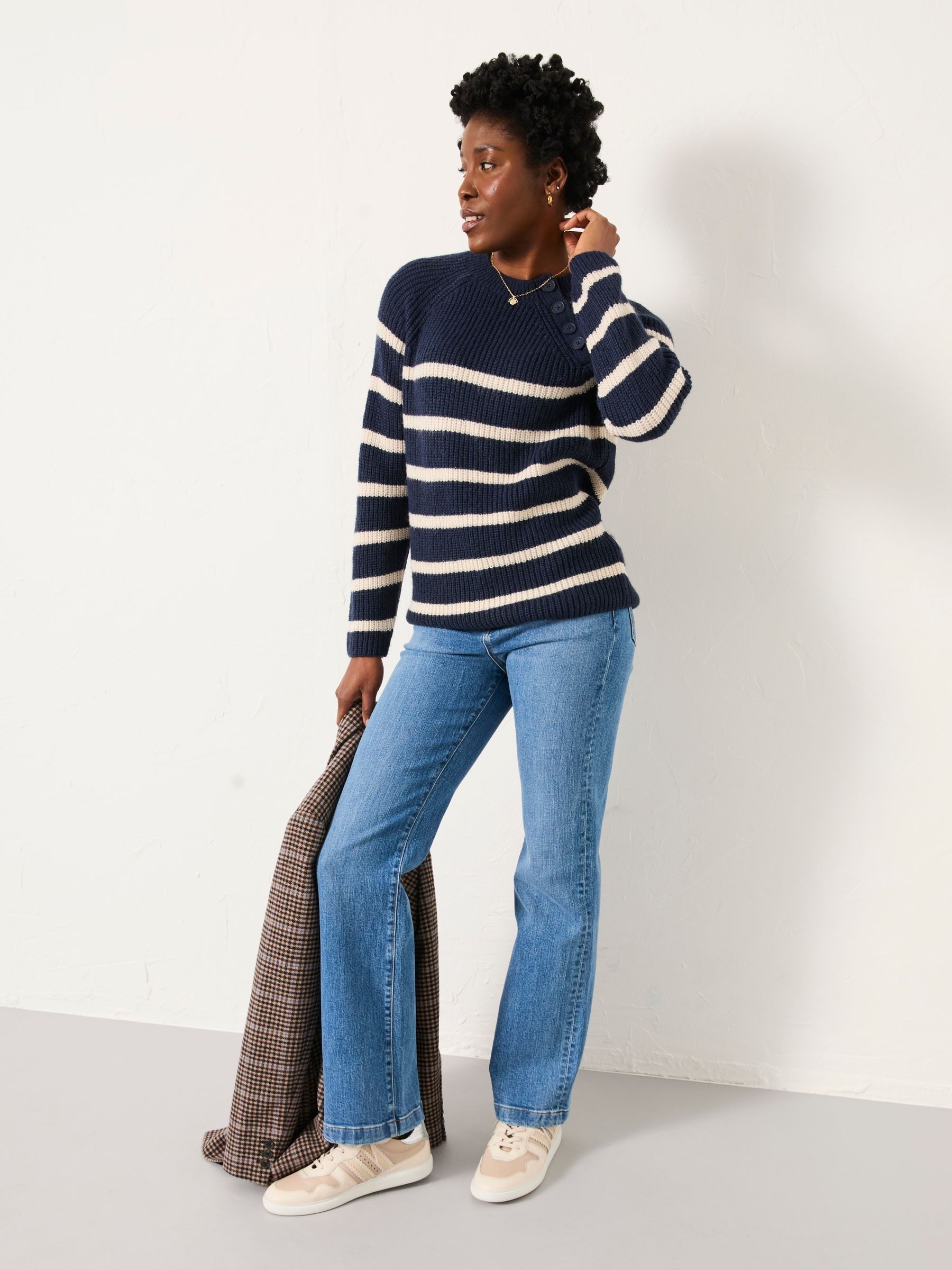 Navy Breton Stripe Knitted Jumper - Image 5 of 6