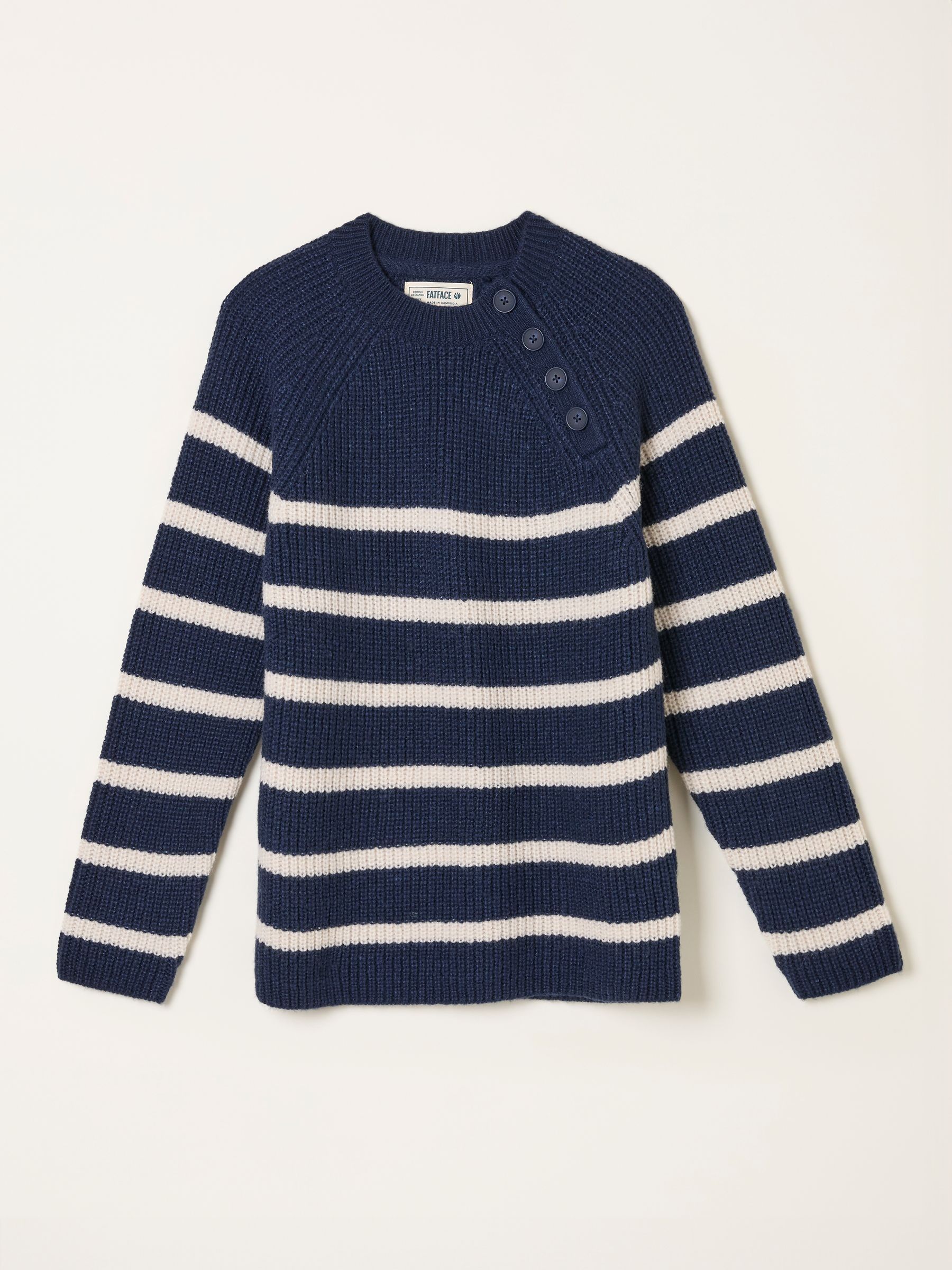 Navy Breton Stripe Knitted Jumper - Image 6 of 6
