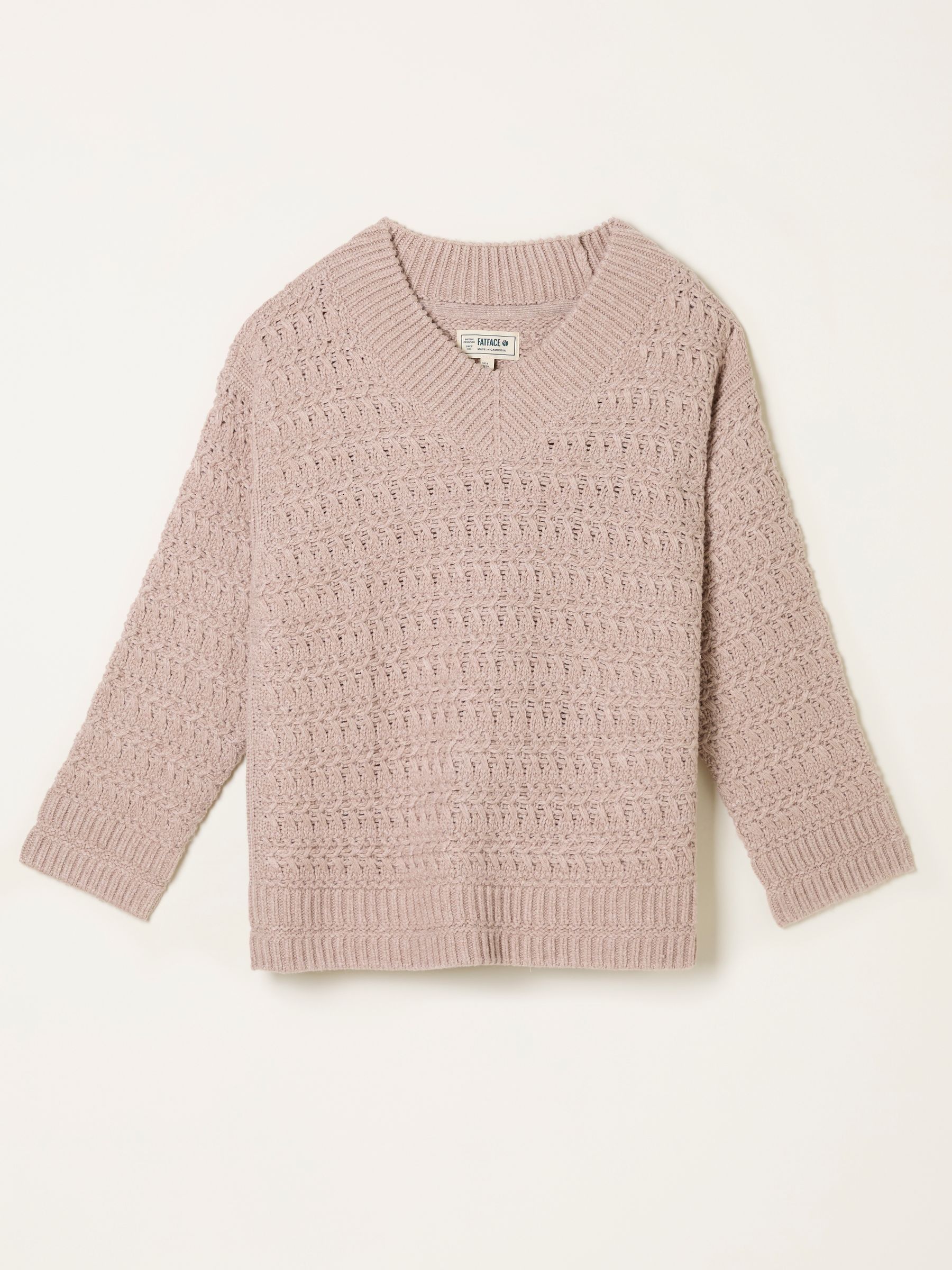 Stella Natural V Neck Knitted Jumper - Image 6 of 6