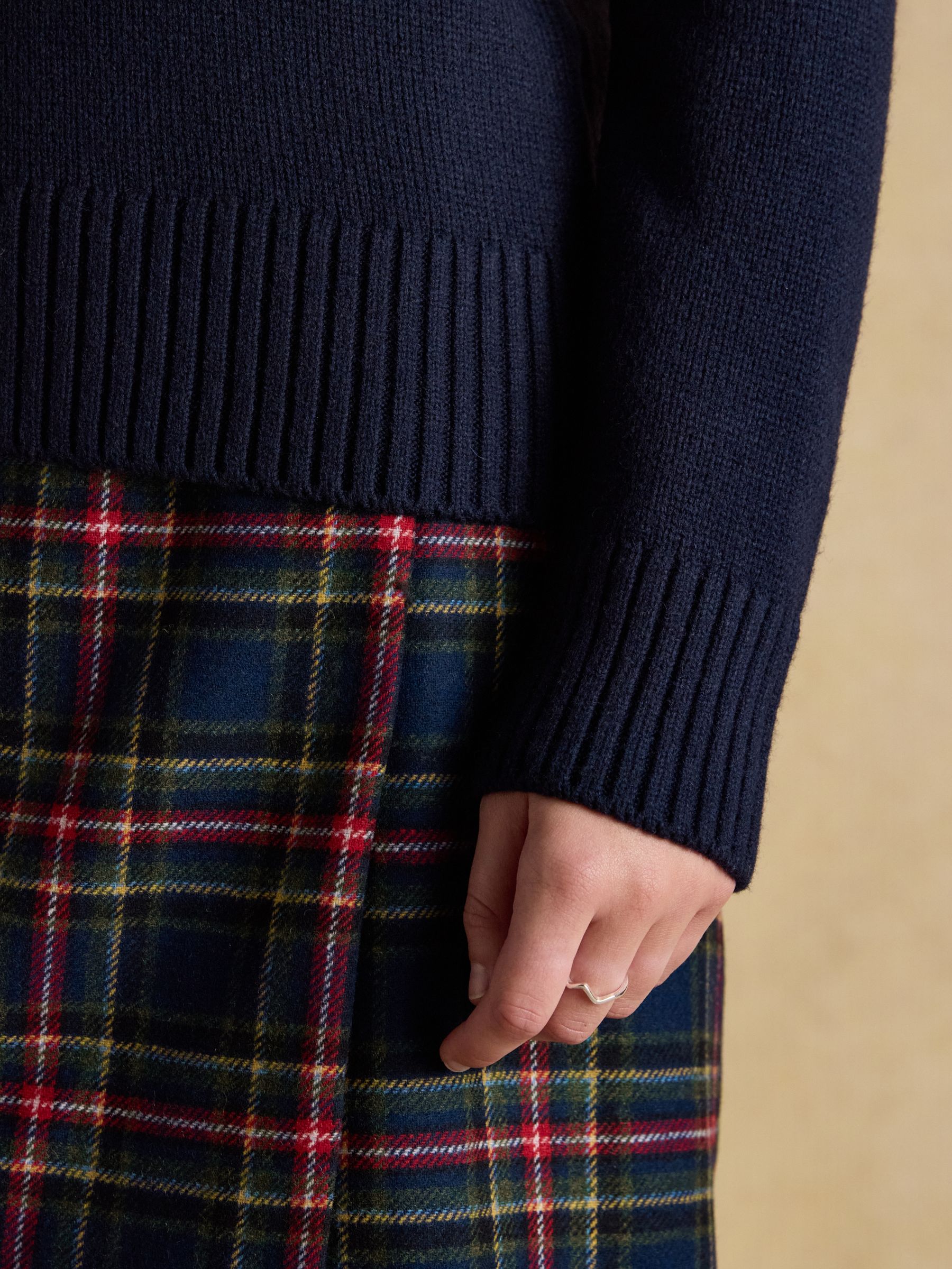 Noelle Navy Horse Embroidered Knitted Christmas Jumper - Image 7 of 9