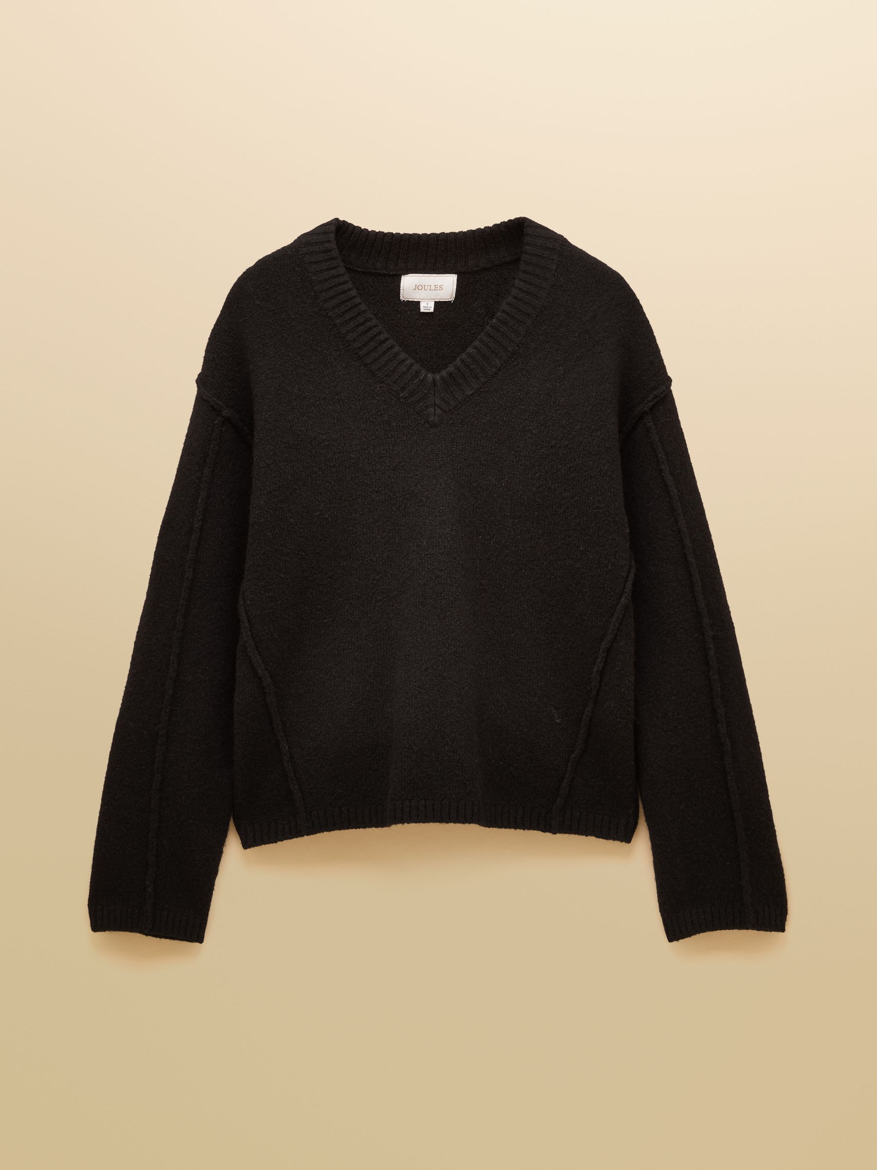 Hannah Black V-Neck Relaxed Fit Jumper - Image 8 of 8 Hannah Black V-Neck Relaxed Fit Jumper - Image 8 of 8