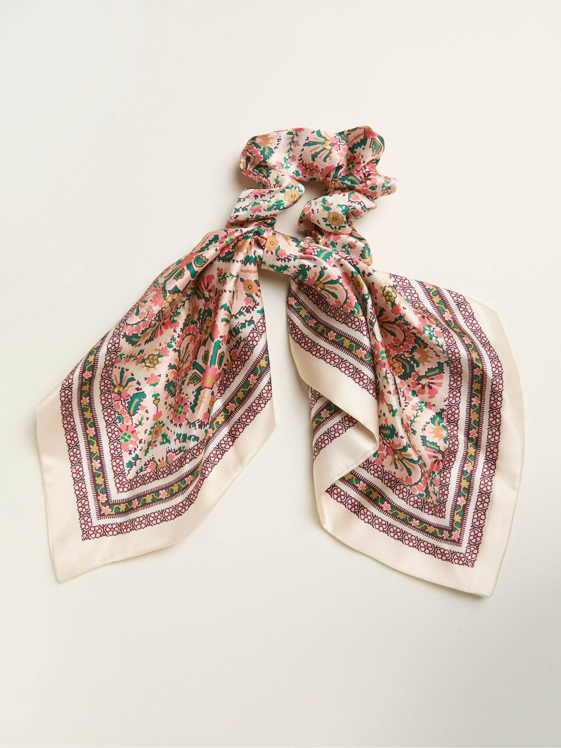 Chalk White Ornate Paisley Hair Tie - Image 1 of 2 Chalk White Ornate Paisley Hair Tie - Image 1 of 2