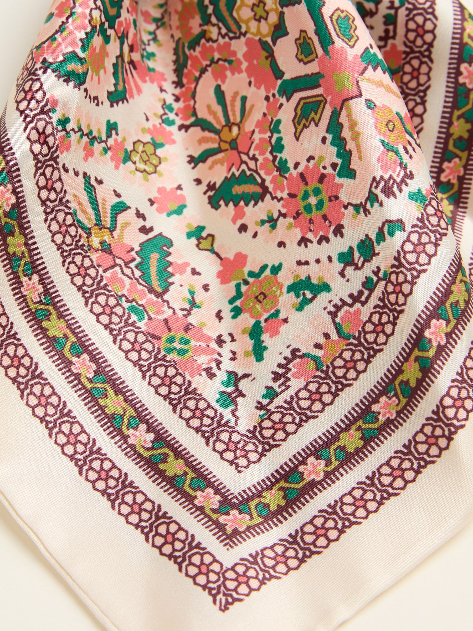 Chalk White Ornate Paisley Hair Tie - Image 2 of 2 Chalk White Ornate Paisley Hair Tie - Image 2 of 2