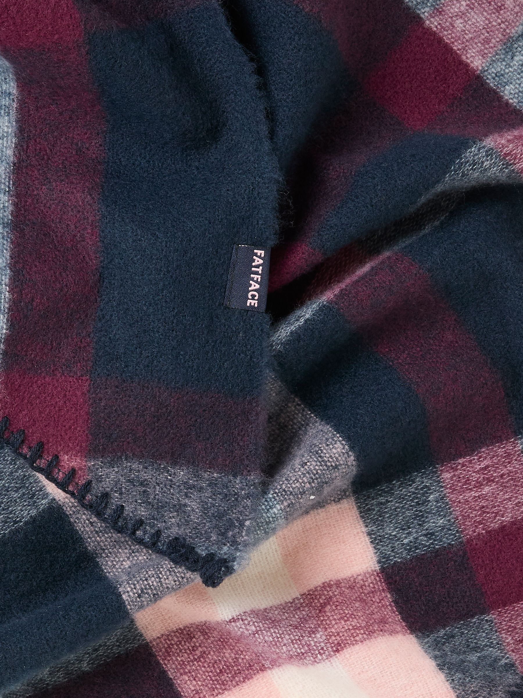 Navy Check Scarf - Image 2 of 2