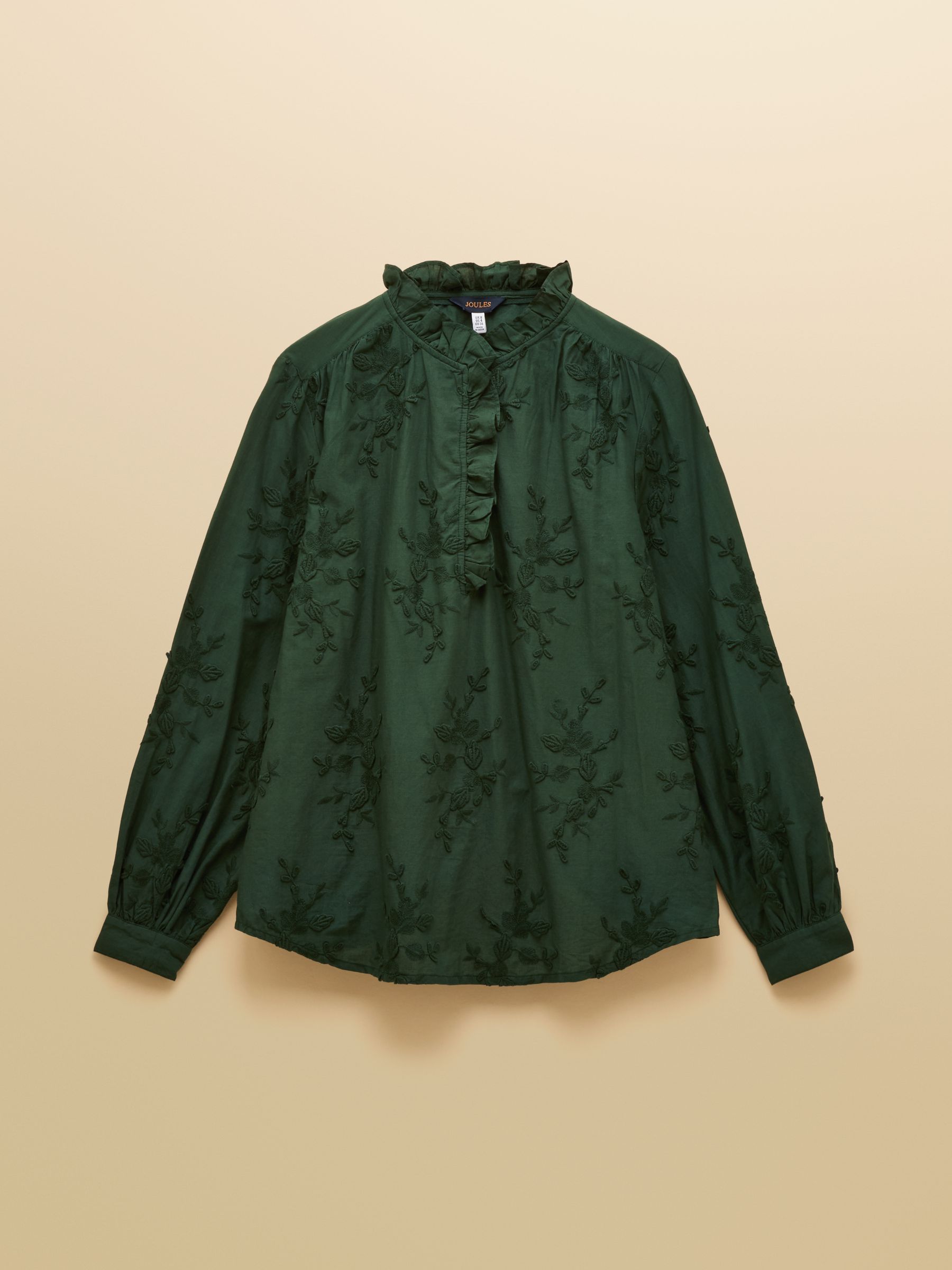 Melanie Green Embroidered Ruffle Blouse - Image 7 of 7