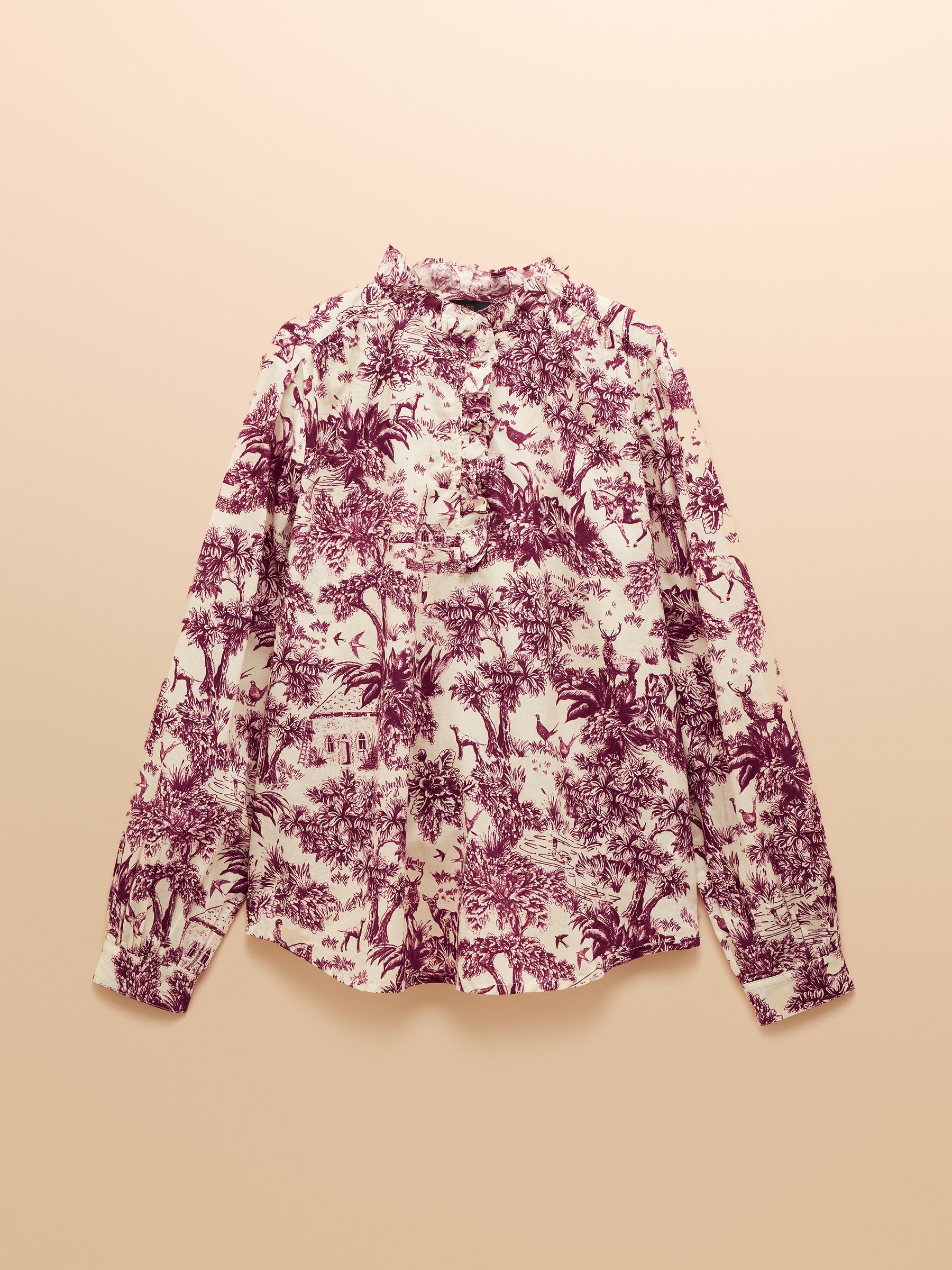 Melanie Berry/Ecru Ruffle Blouse - Image 8 of 8