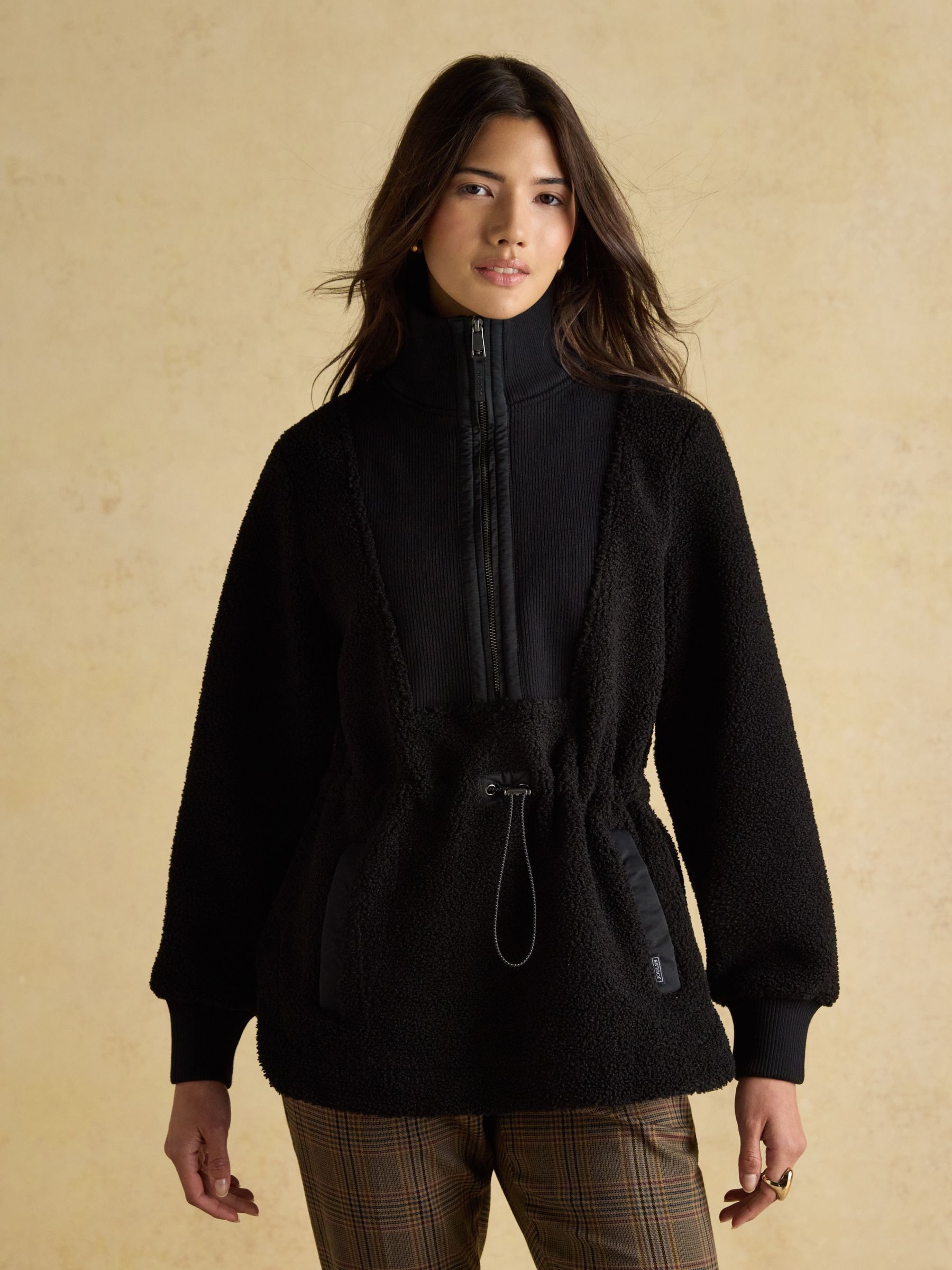 Thurleston Black Borg Half Zip Fleece with Adjustable Waist - Image 1 of 10