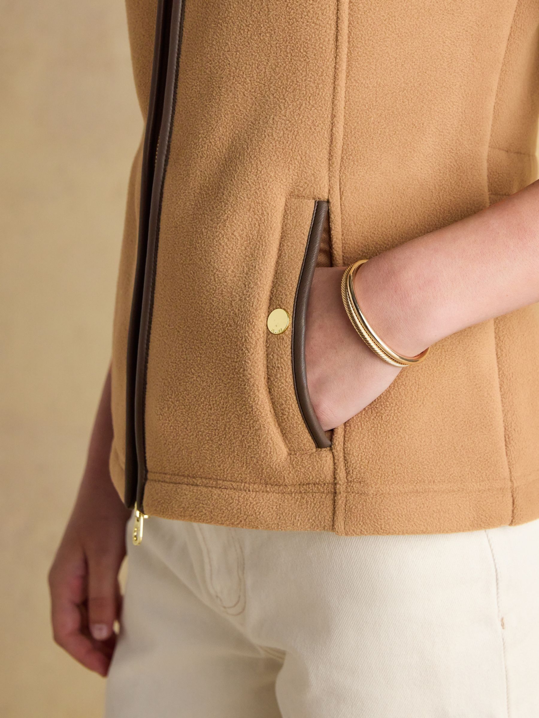 Heritage Tan Regular Fleece Gilet - Image 5 of 13