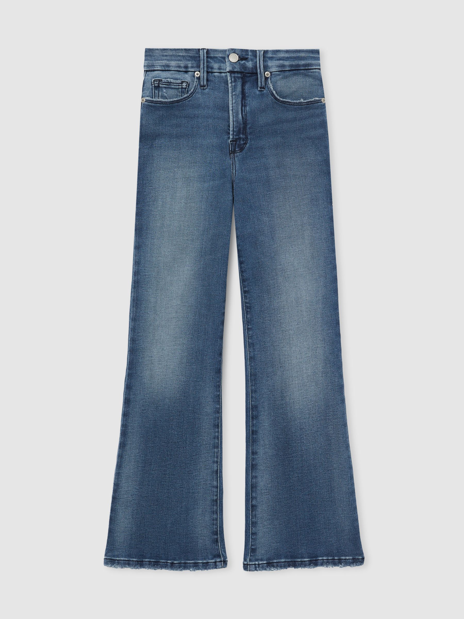 Cropped Bootcut Jeans in Indigo - Image 2 of 7