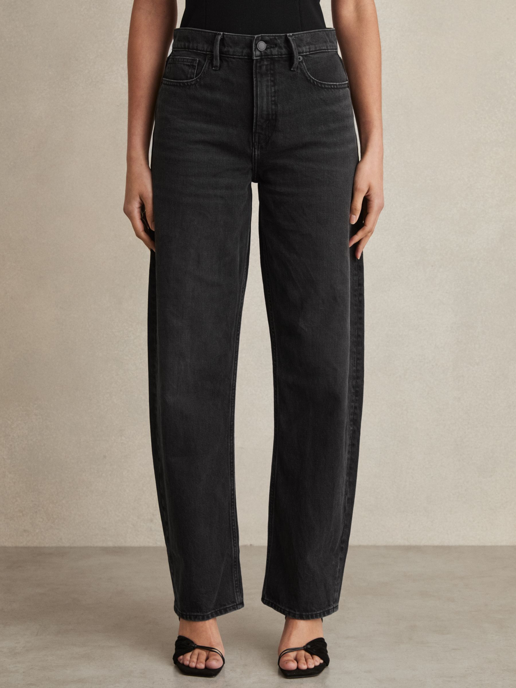 Good American Relaxed Barrel Jeans in Black - image 3