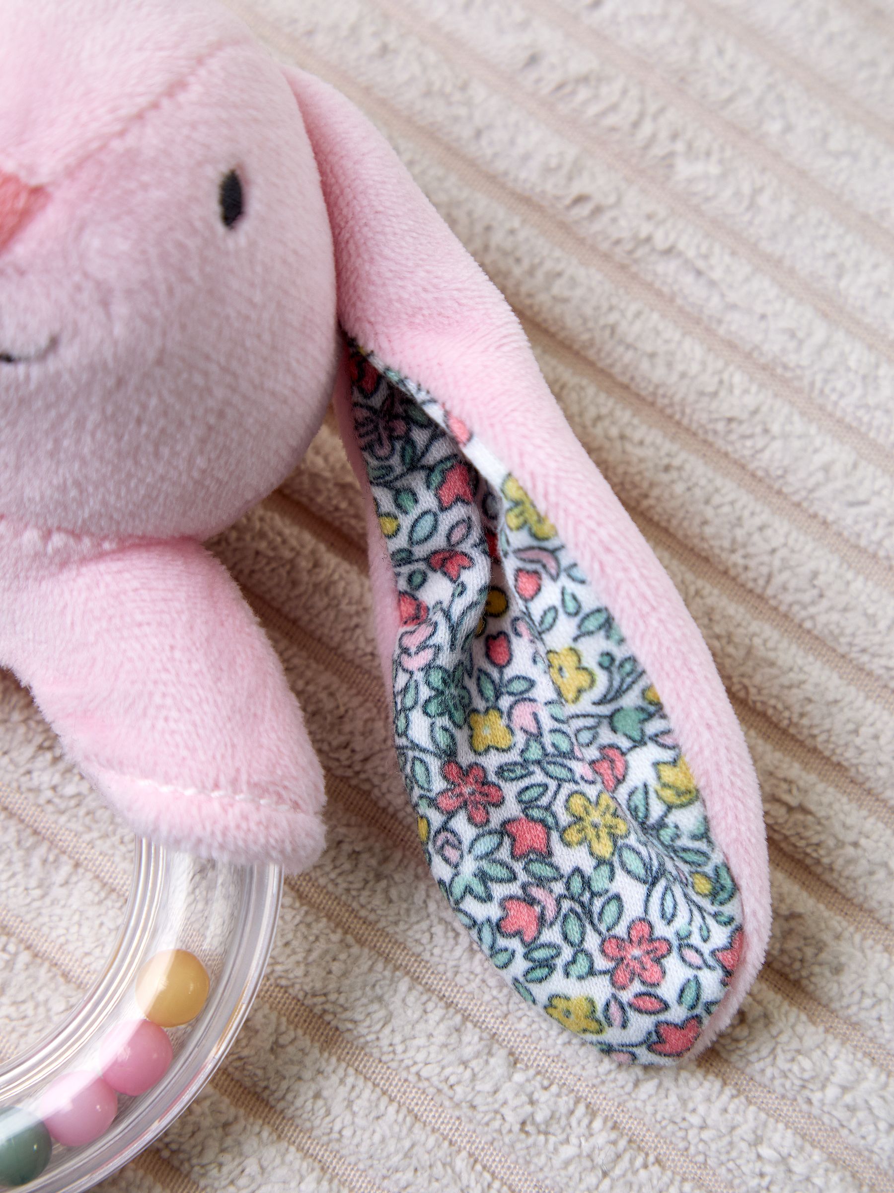 Pink Bunny Bear Ring Rattle Ring Rattle - Image 4 of 7