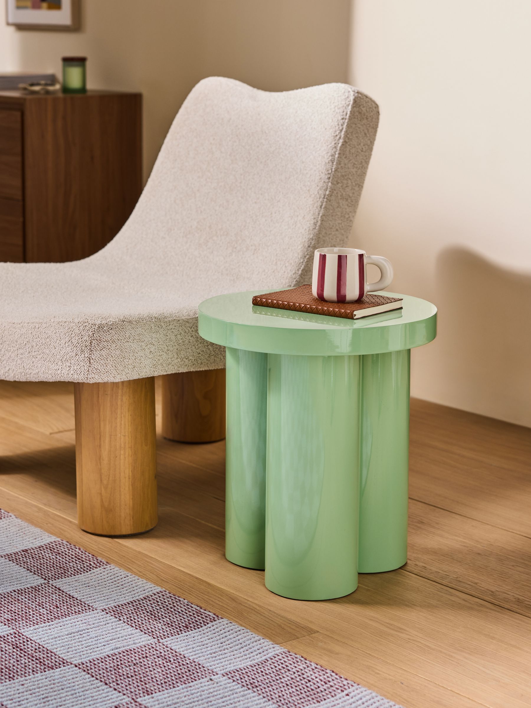 Lacey Side Table in Green Gloss - Image 1 of 5 Lacey Side Table in Green Gloss - Image 1 of 5