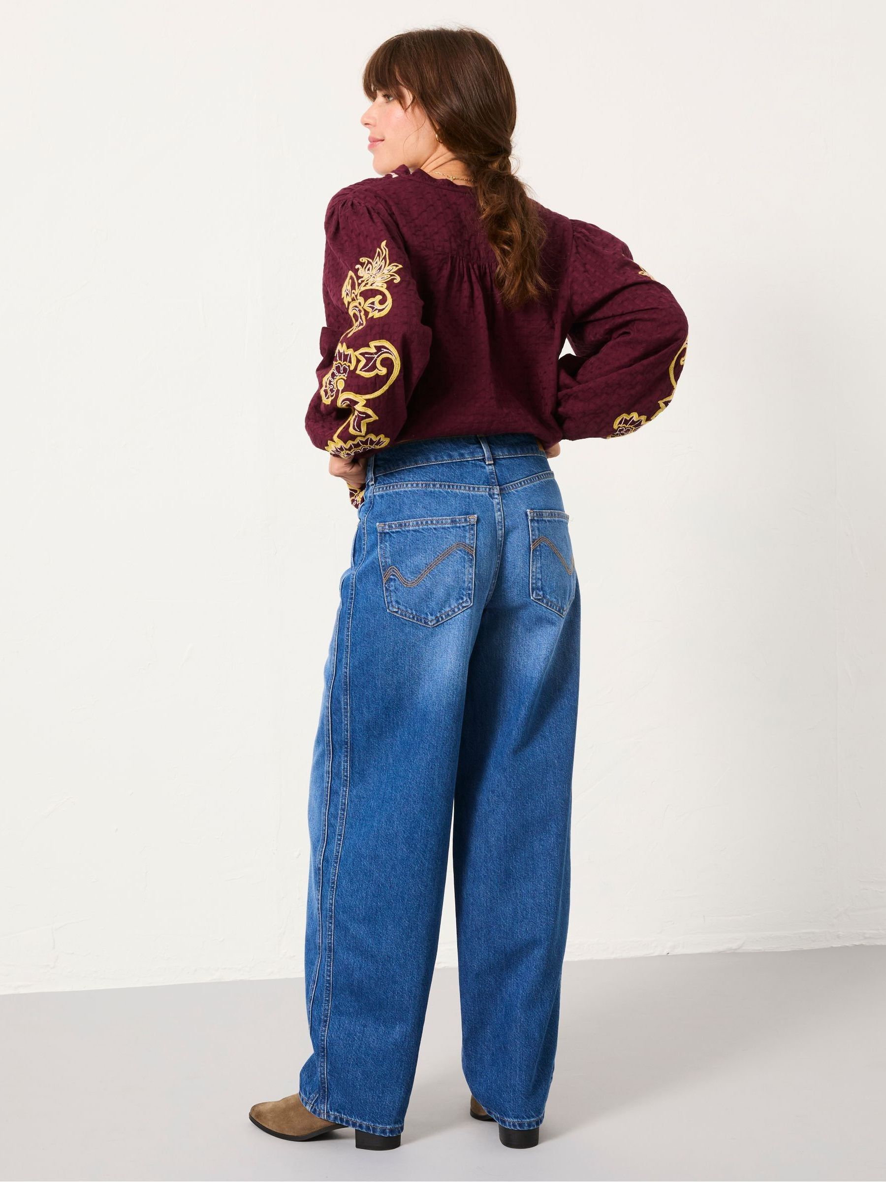 Blue Denim Willow Wide Leg Jeans - Image 2 of 7