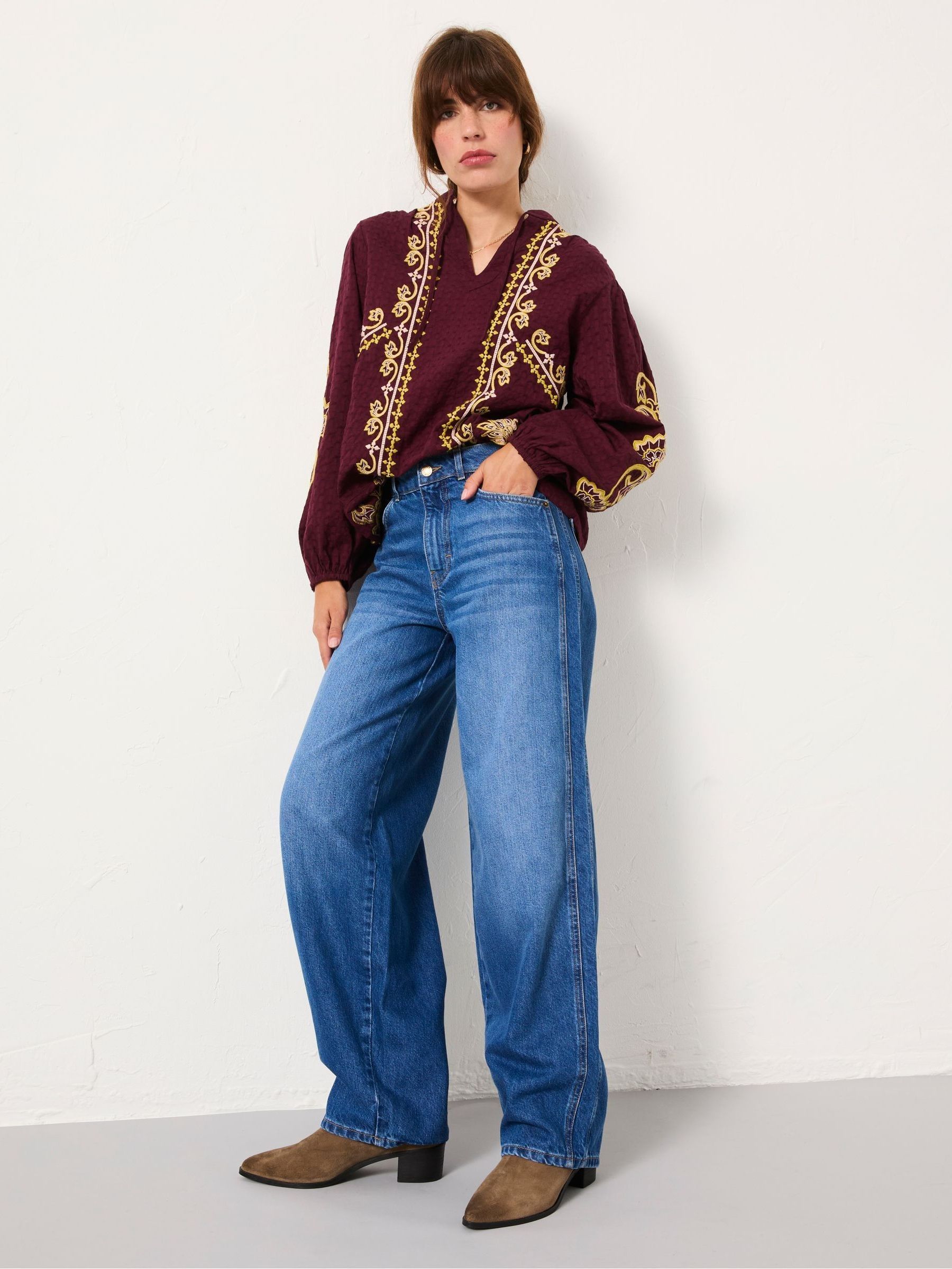 Blue Denim Willow Wide Leg Jeans - Image 3 of 7