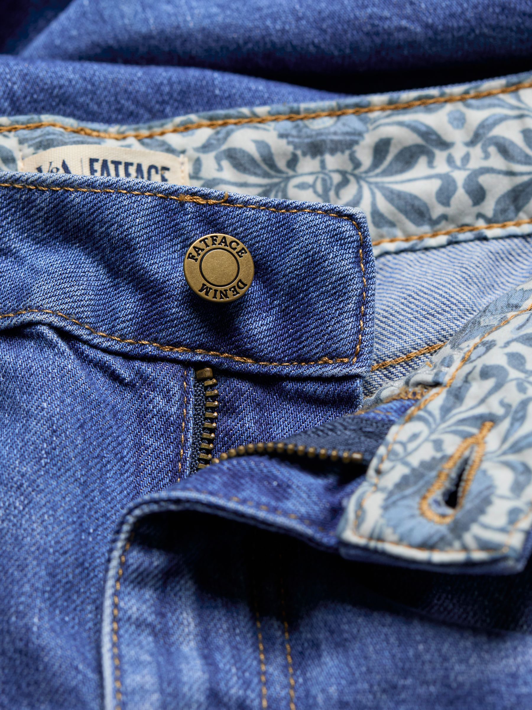 Blue Denim Willow Wide Leg Jeans | FatFace USA