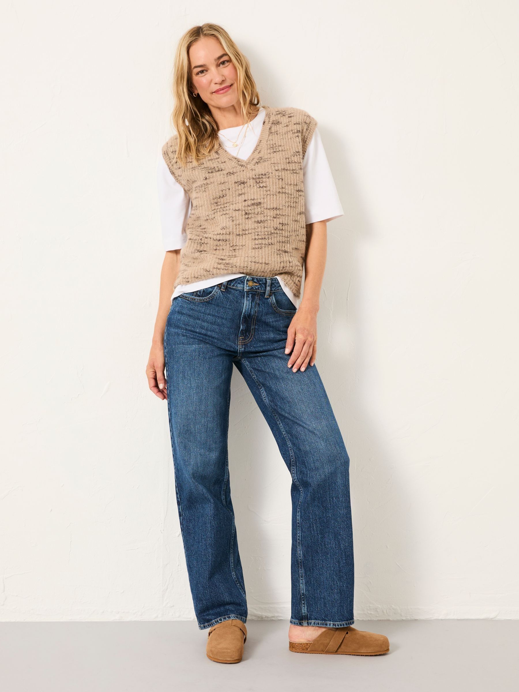 Filby Blue Denim Relaxed Straight Jeans | FatFace USA