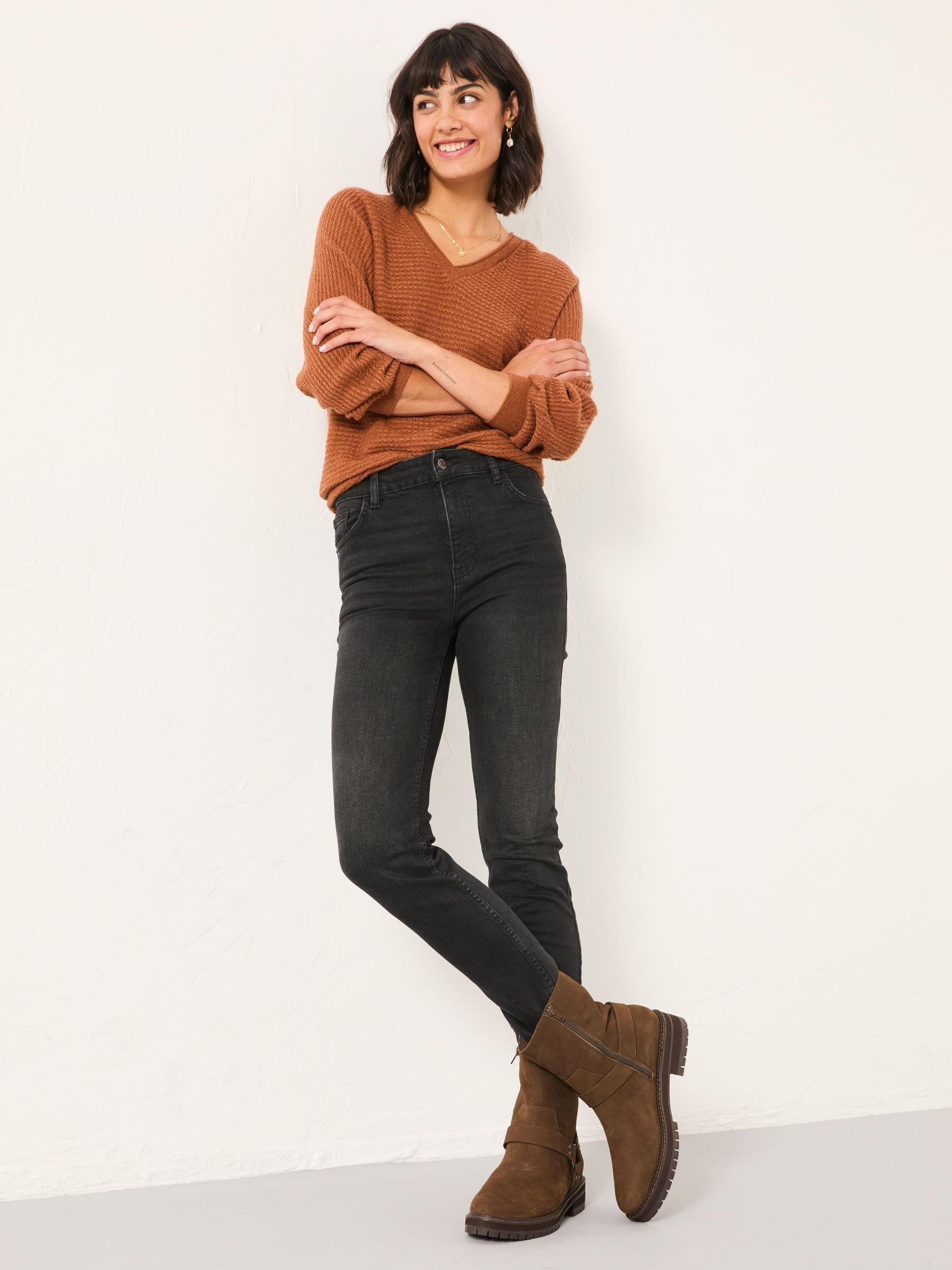Shenley Washed Black Slim Jeans - Image 5 of 8