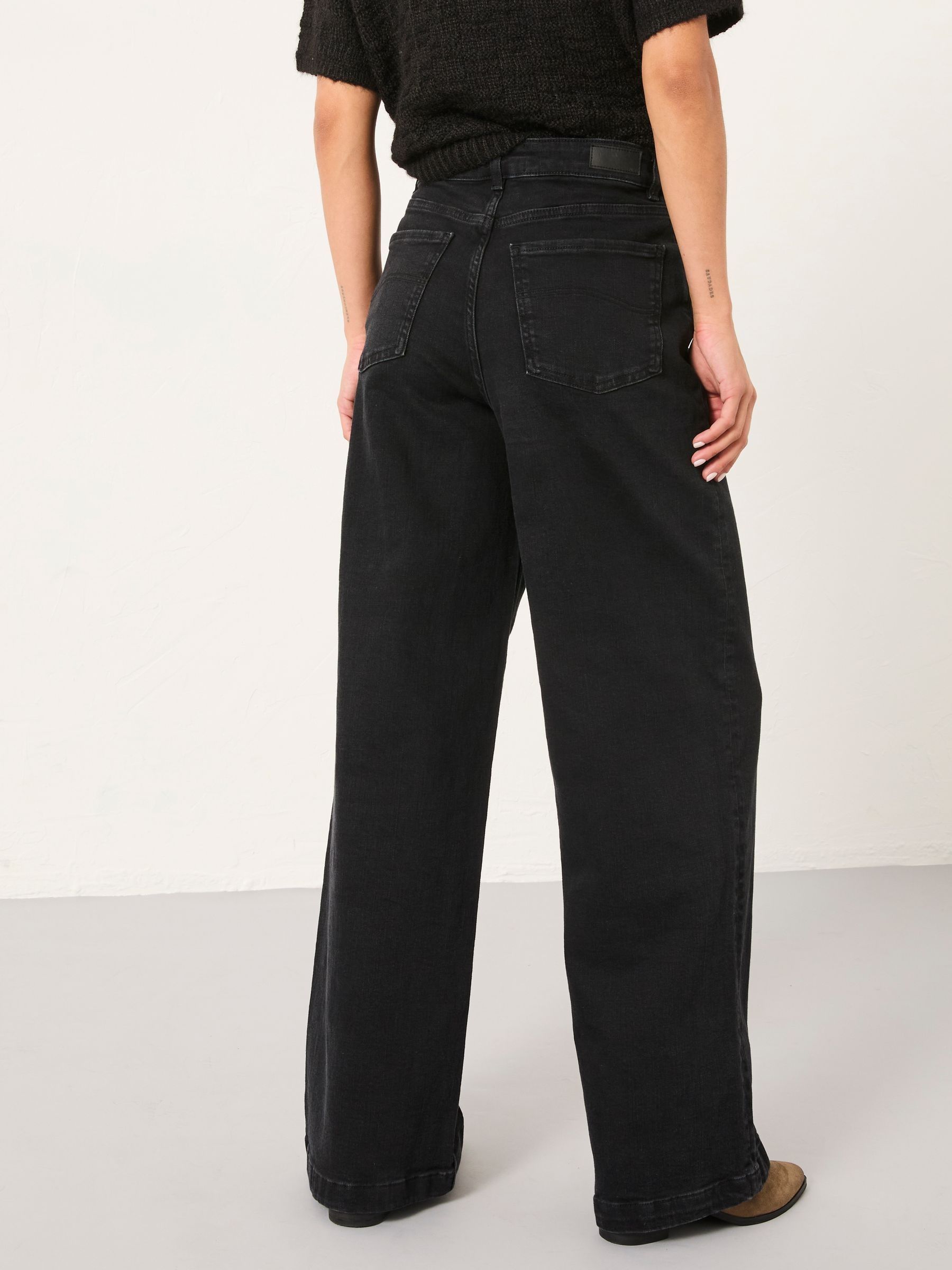 Welling Black Wide Leg Jeans - Image 2 of 7