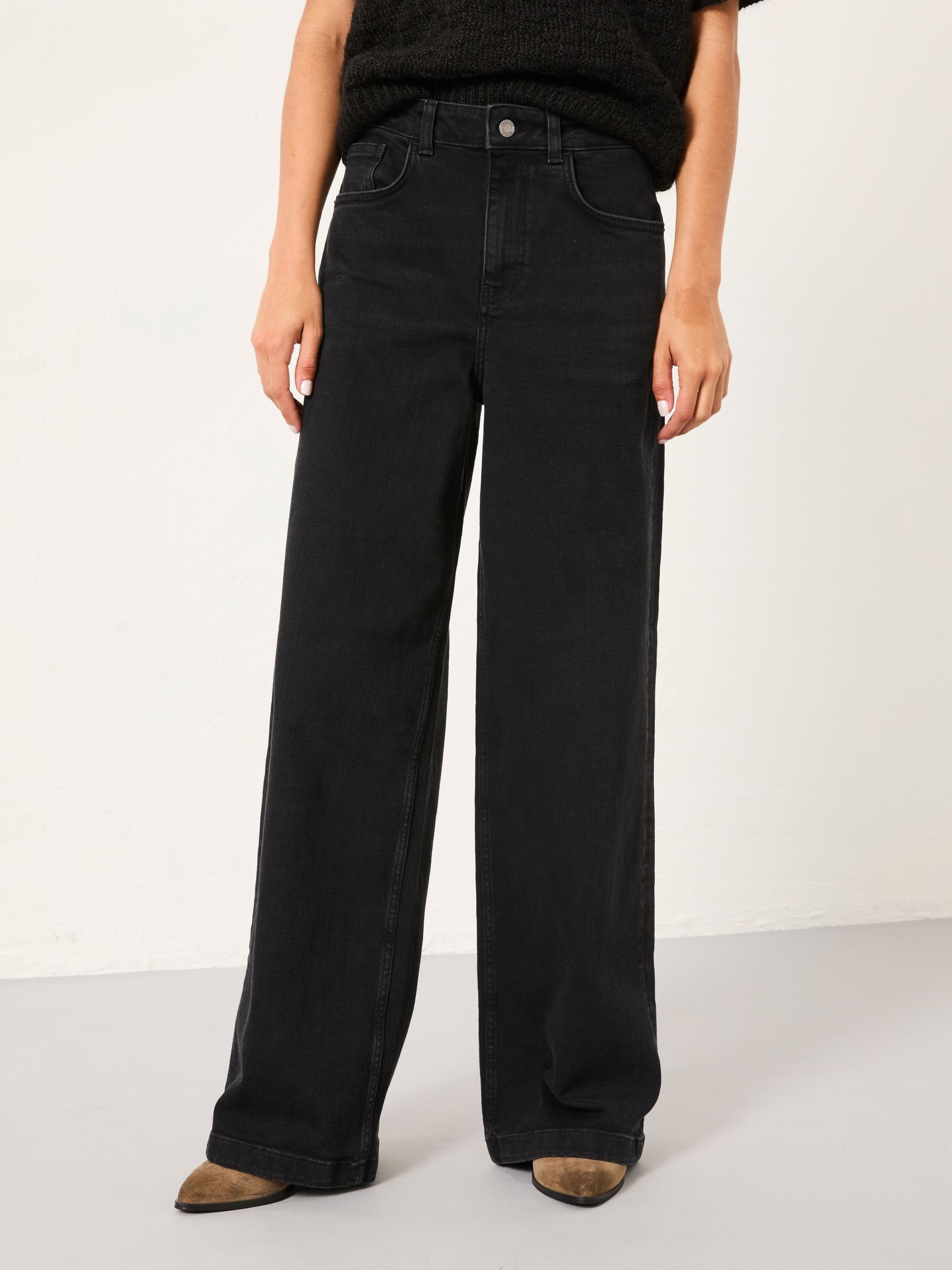 Welling Black Wide Leg Jeans - Image 3 of 7