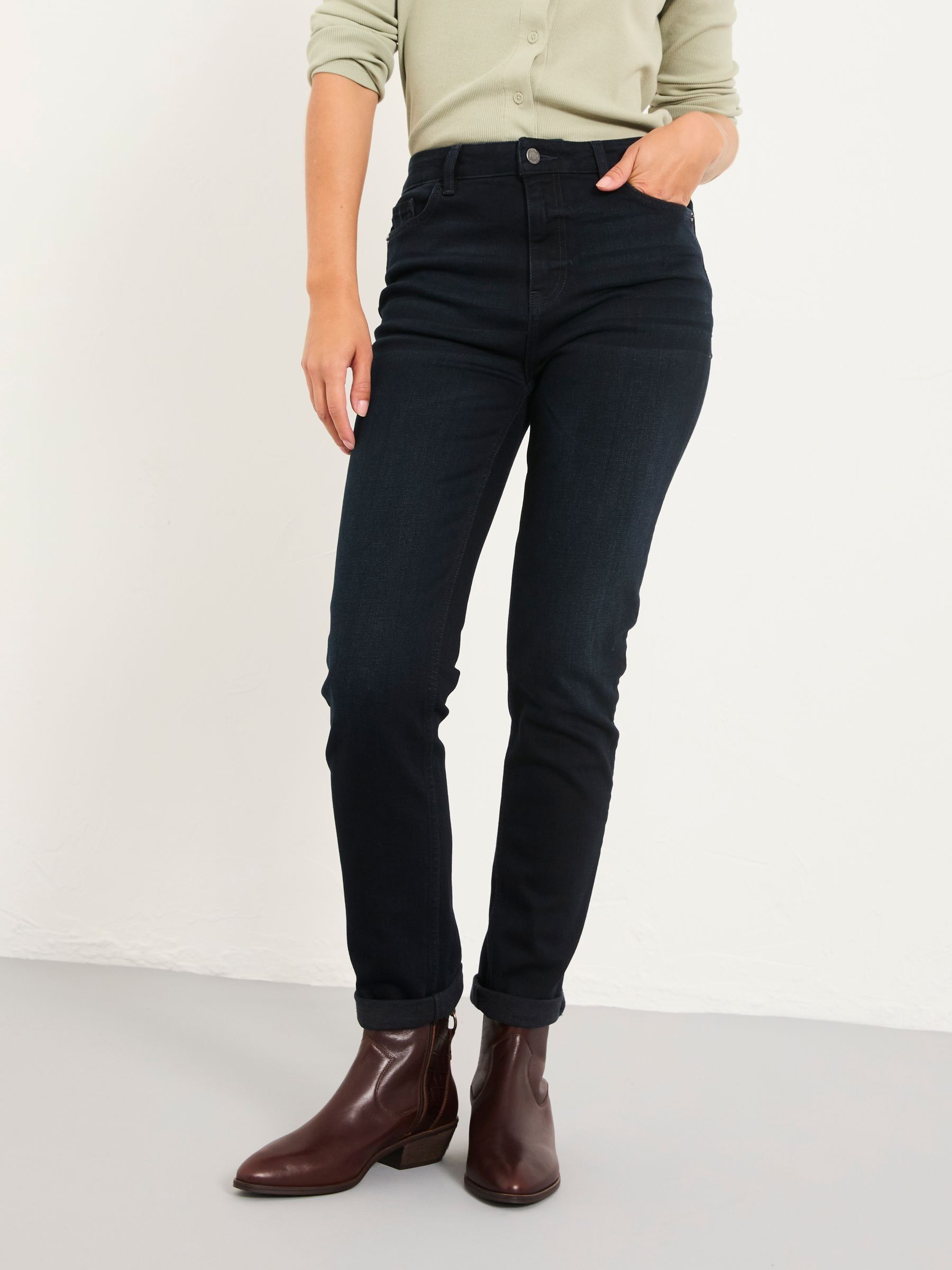 Chesham Denim Dark Blue Girlfriend Jeans - Image 4 of 5