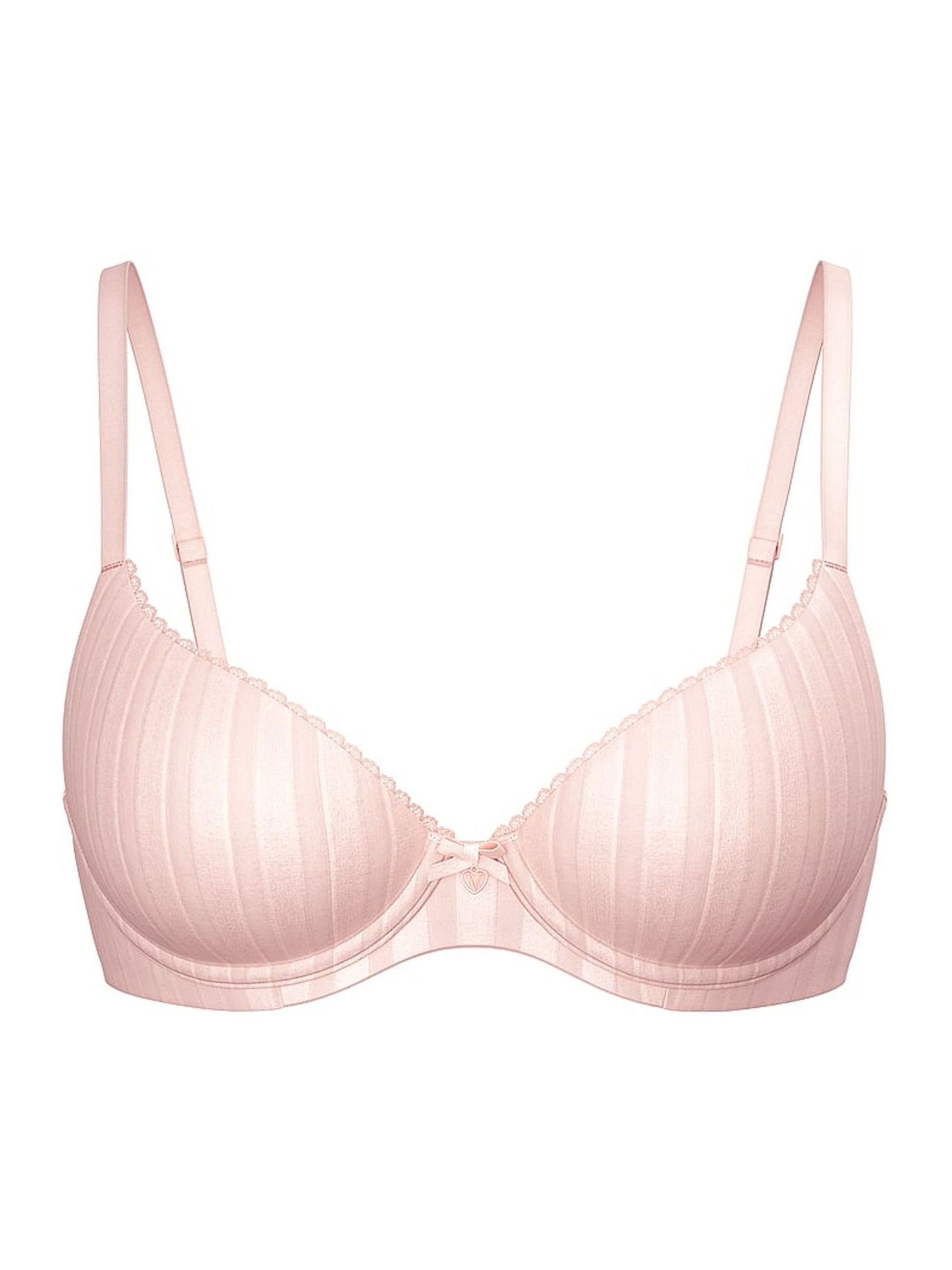 Purest Pink Stripe Demi Bra - Image 3 of 3