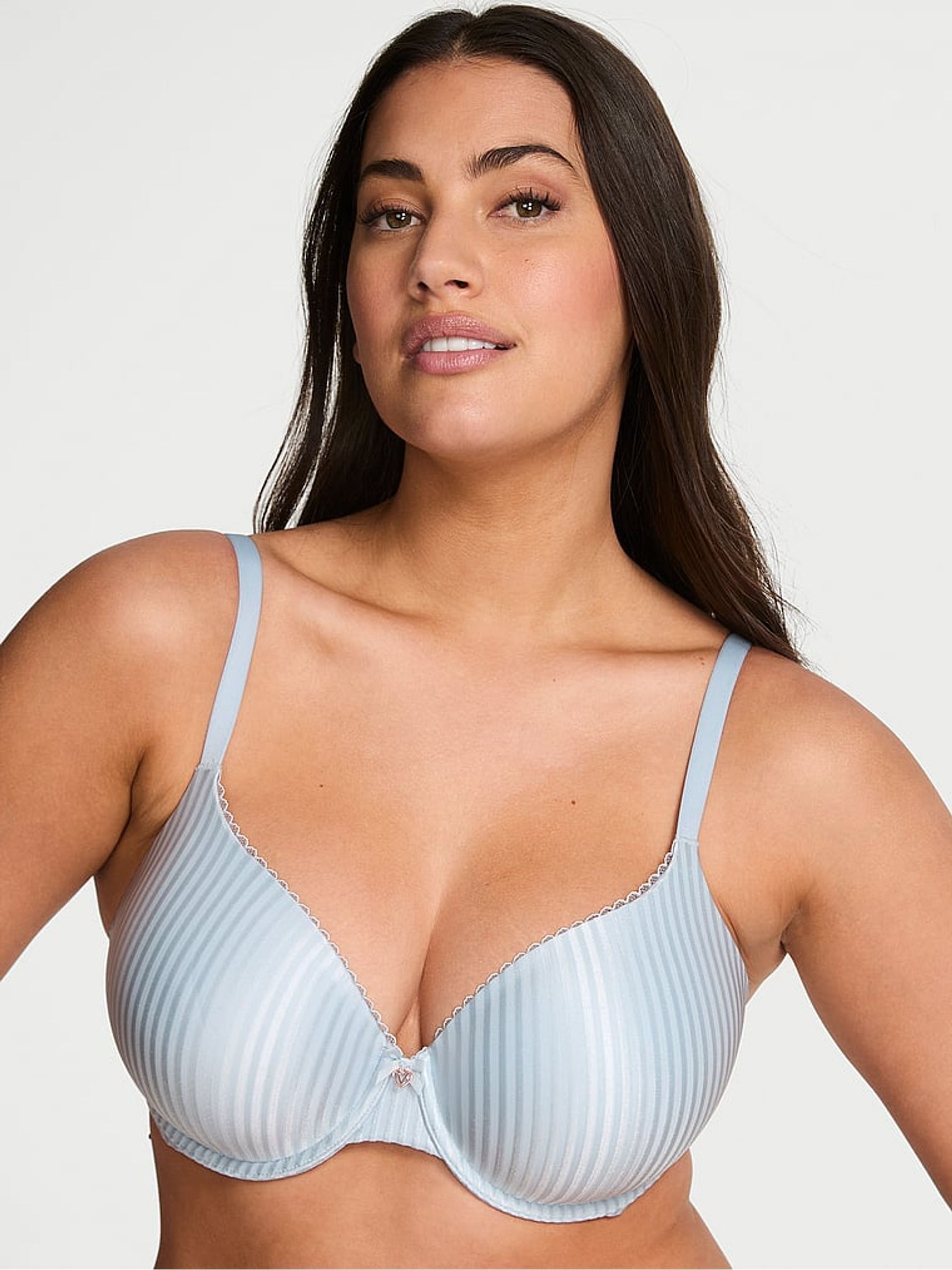 Blue Stripe Full Cup Bra - Image 1 of 2