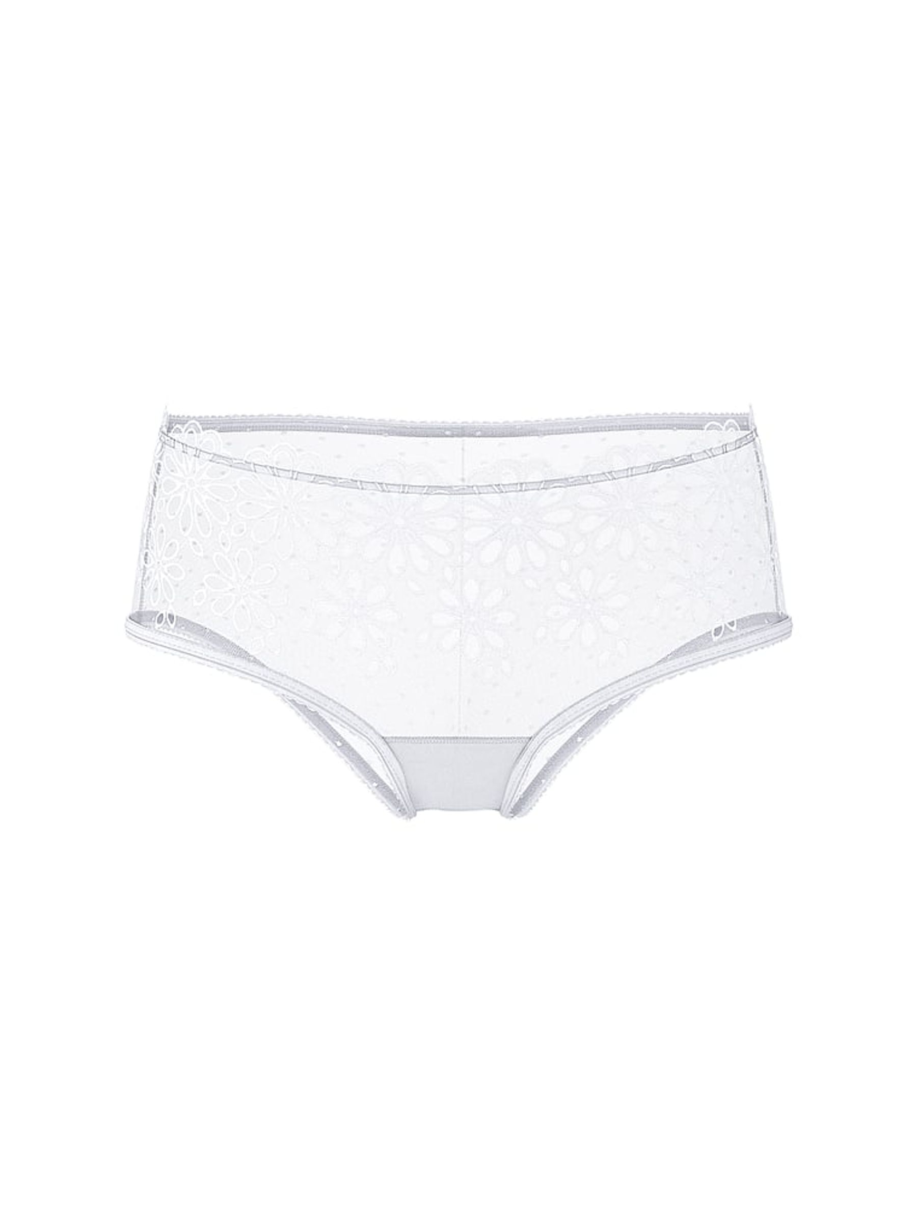 White Cheeky Eyelet Mesh Knickers - Image 3 of 3