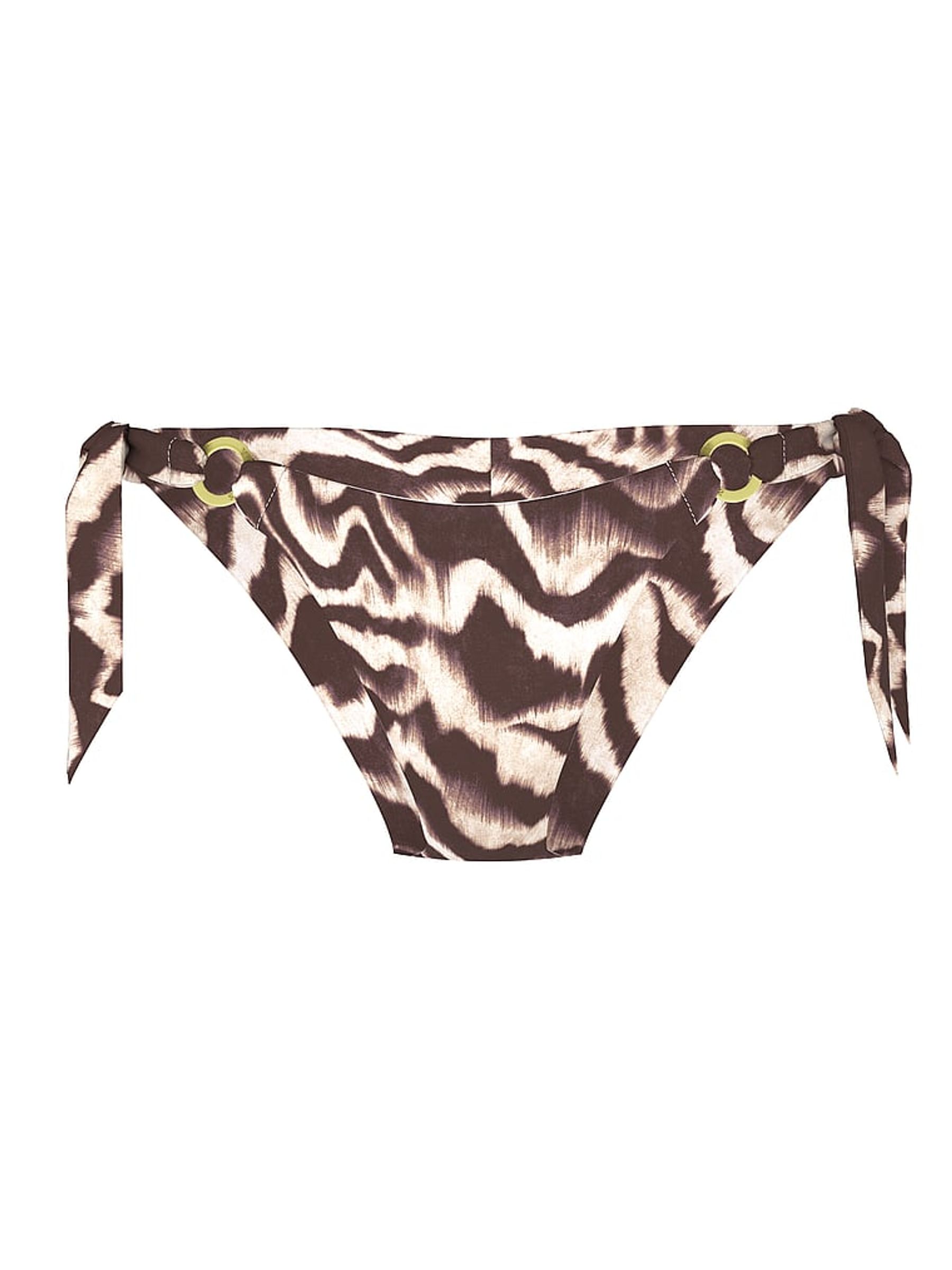 Zebra Brown Cheeky Bikini Bottoms - Image 3 of 3