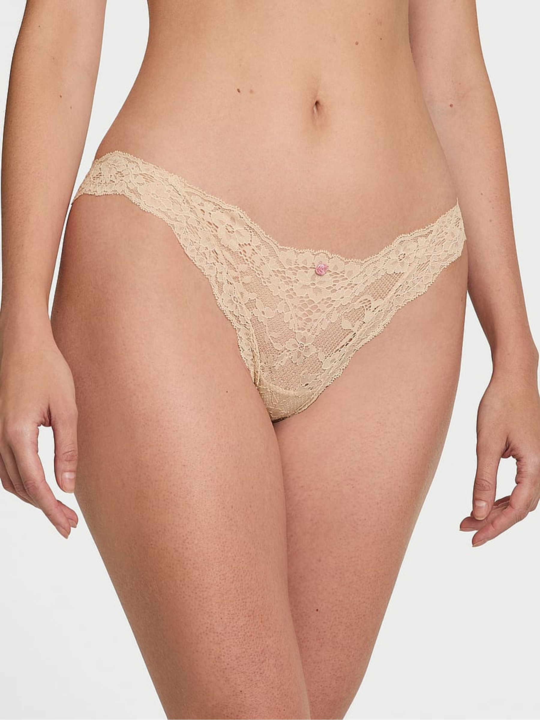 Marzipan Nude Bikini Lace Knickers - Image 1 of 2