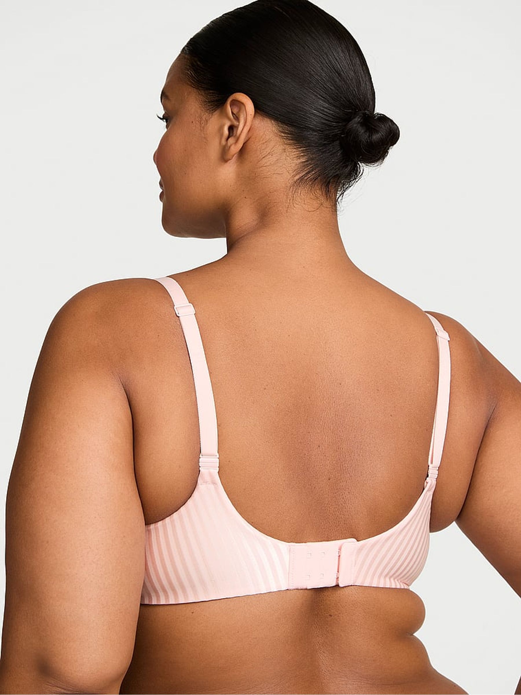 Purest Pink Stripe Full Cup Push Up Bra - Image 2 of 2