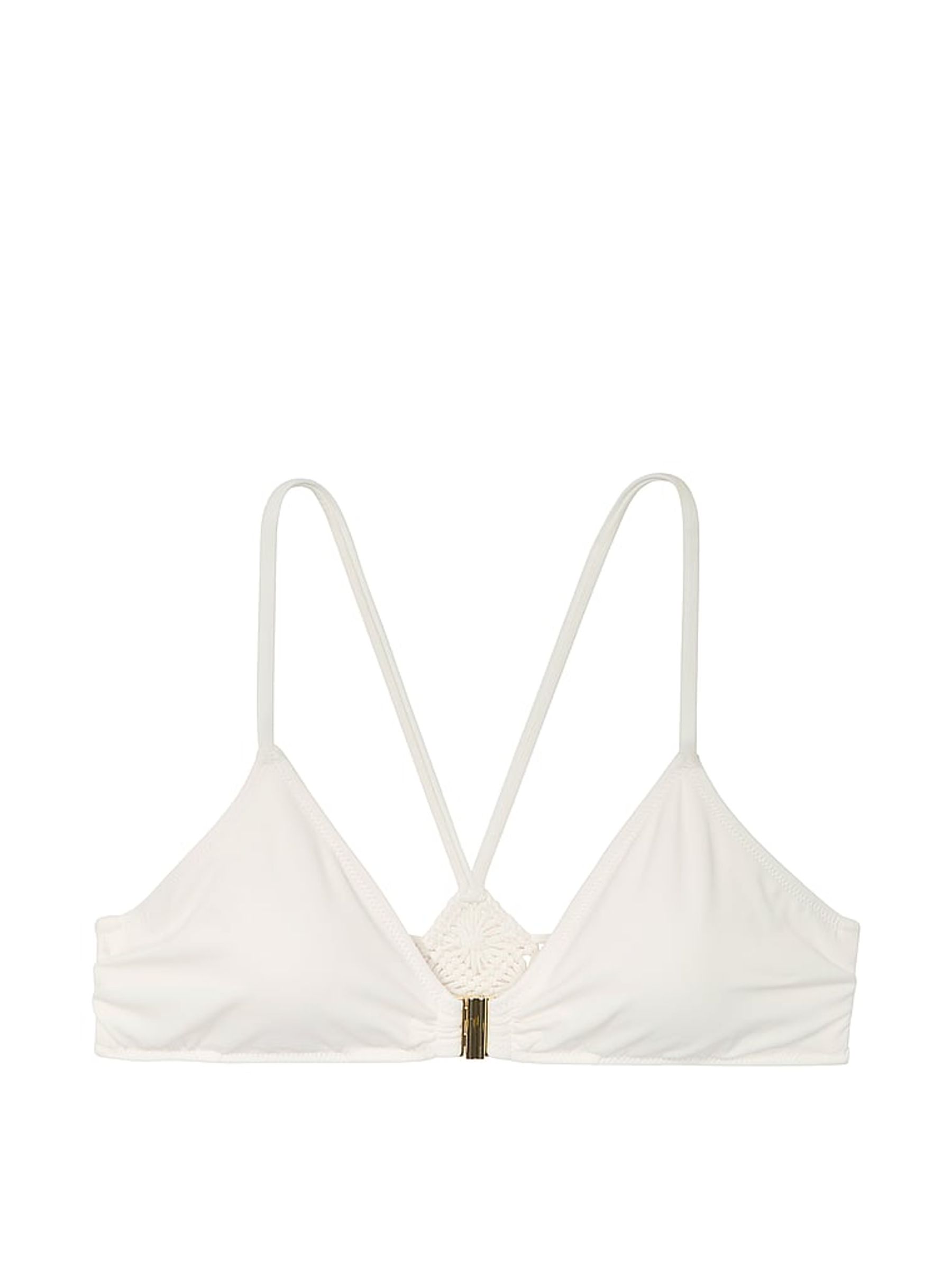 Coconut White Non Wired Macrame Bikini Top - Image 4 of 4
