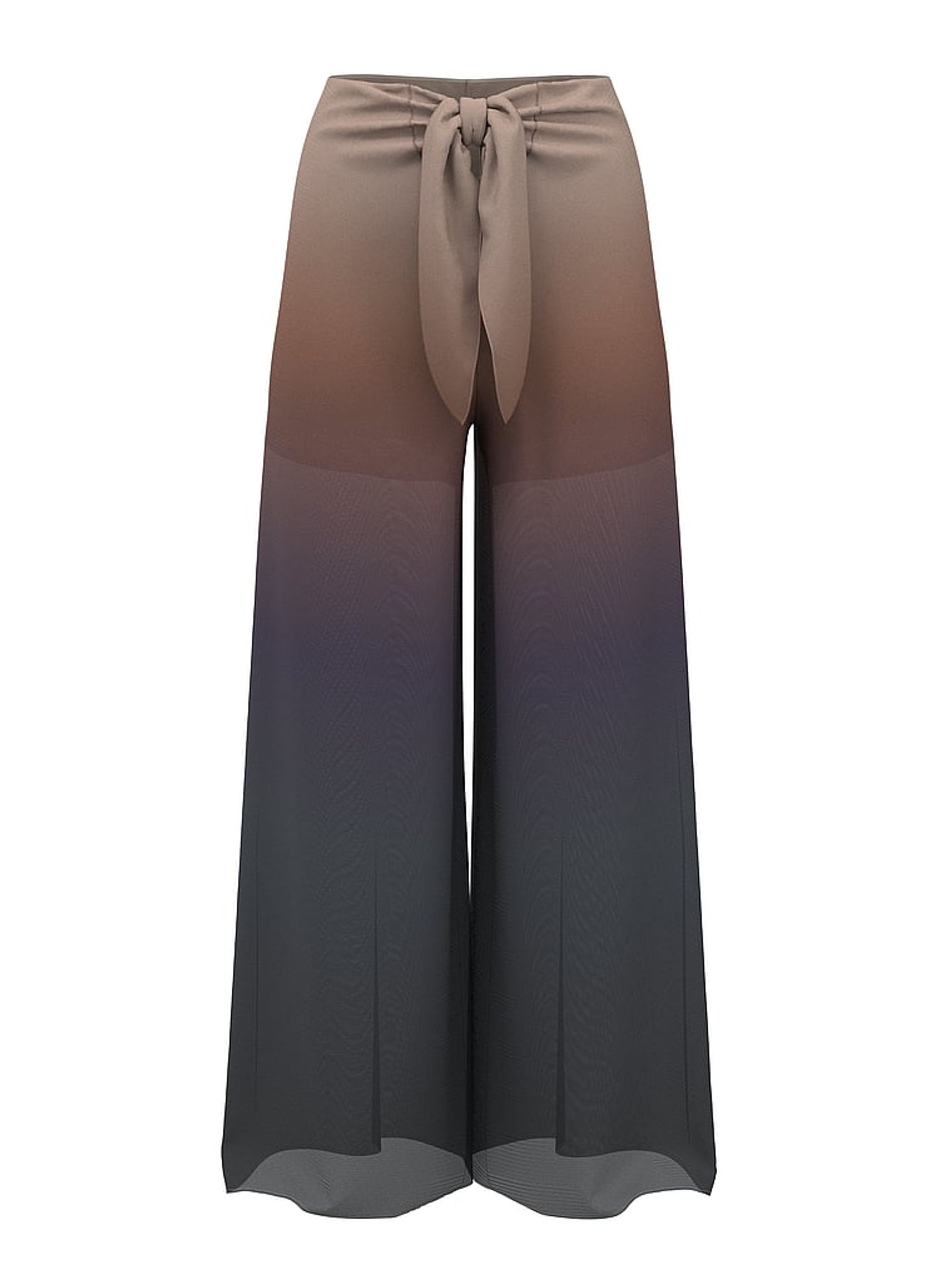 Blue Ombre Mesh Knot Cover Up Trousers - Image 3 of 3