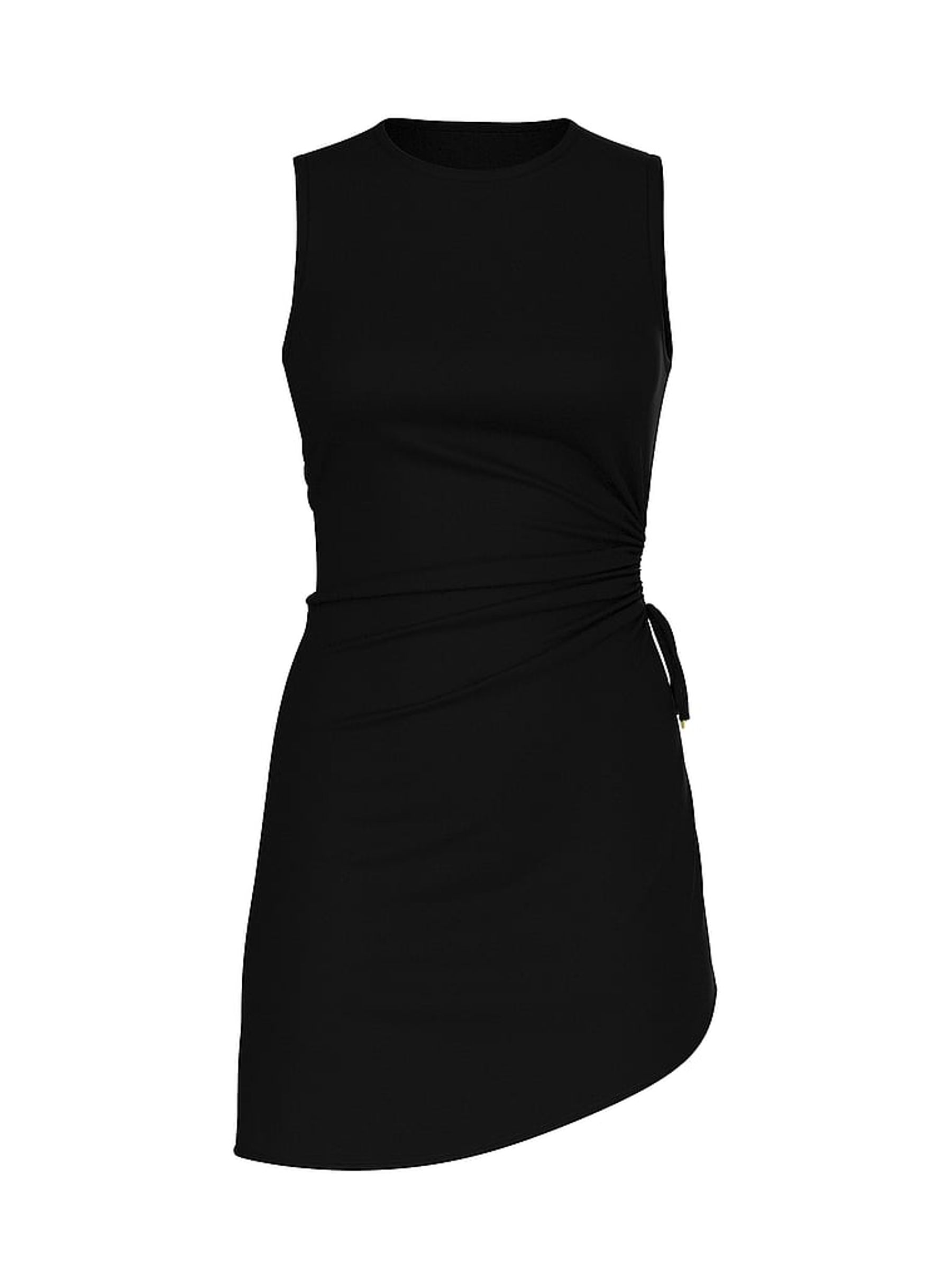 Pure Black Cover Up Mini Dress - Image 3 of 3