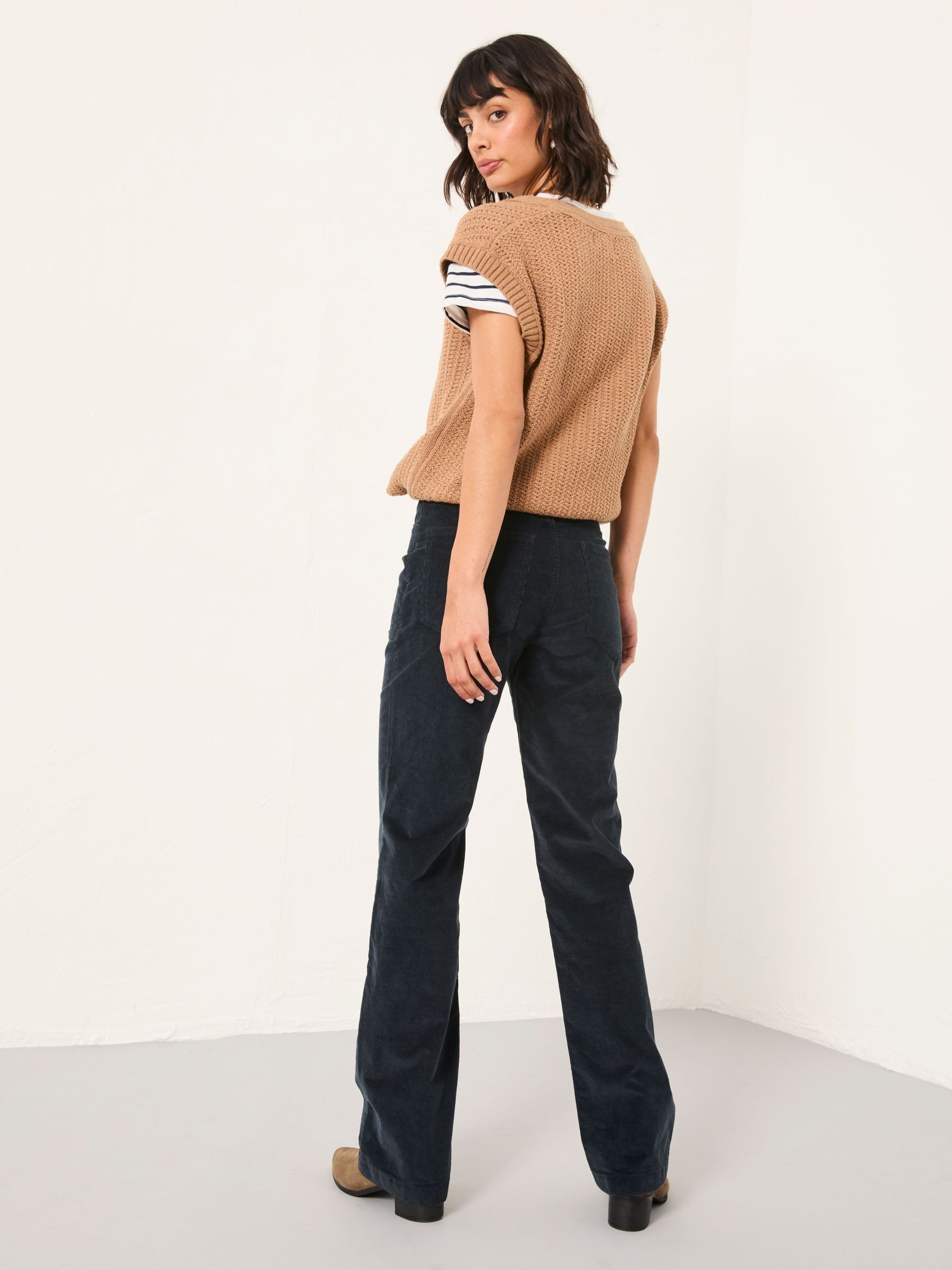 Clara Dark Navy Cord Trouser - Image 2 of 6