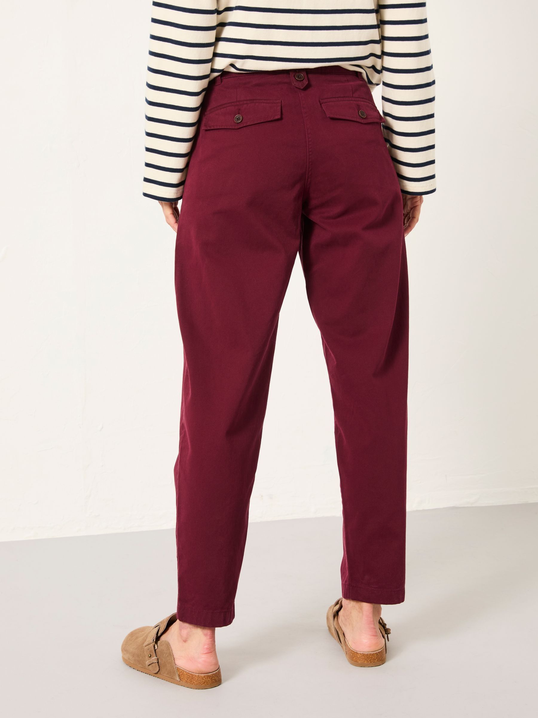 Eloise Burgundy Red Tapered Chino - Image 2 of 6