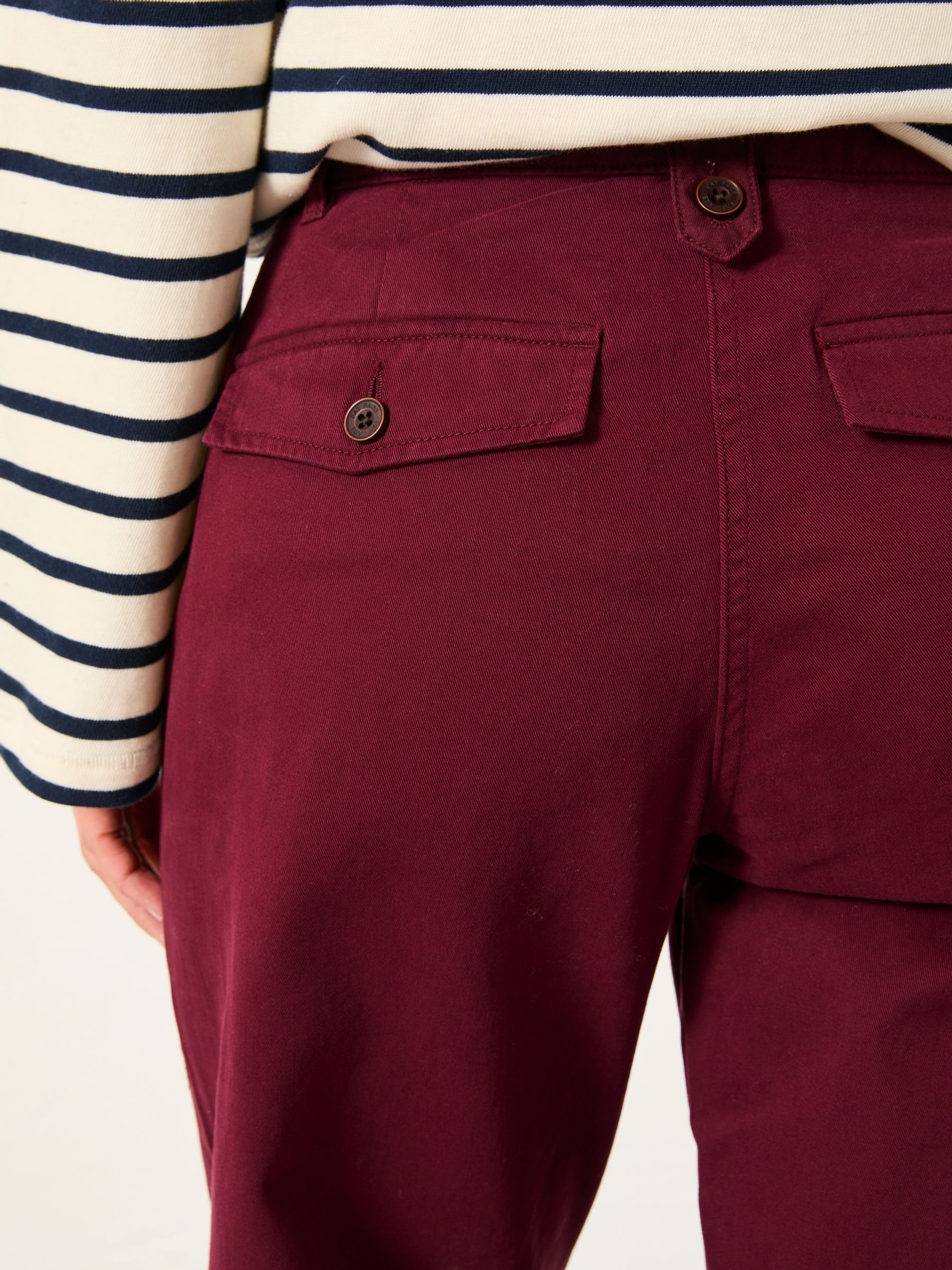 Eloise Burgundy Red Tapered Chino - Image 3 of 6