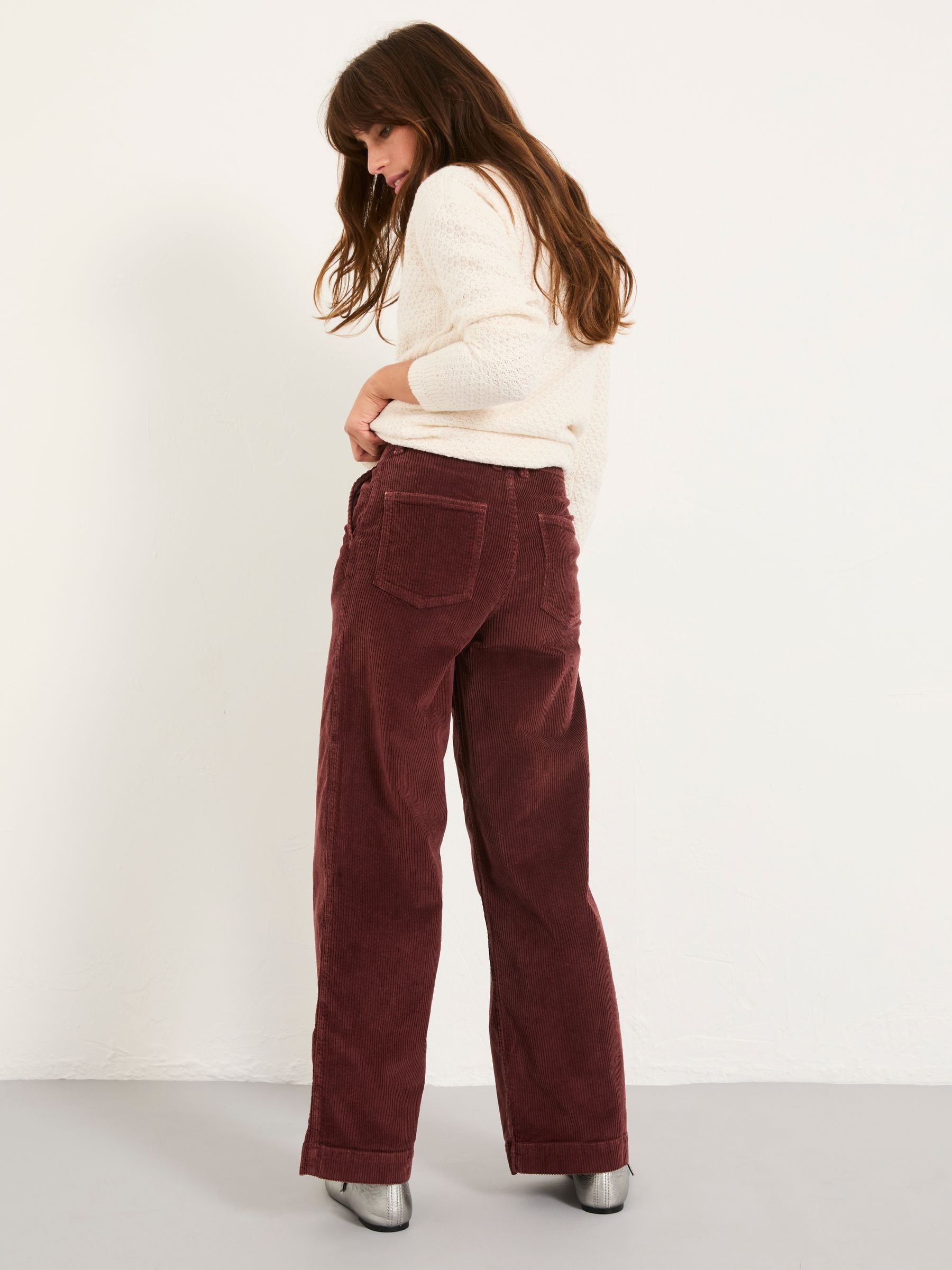 Kendall Chocolate Brown Cord Wide Leg Trouser - Image 2 of 6