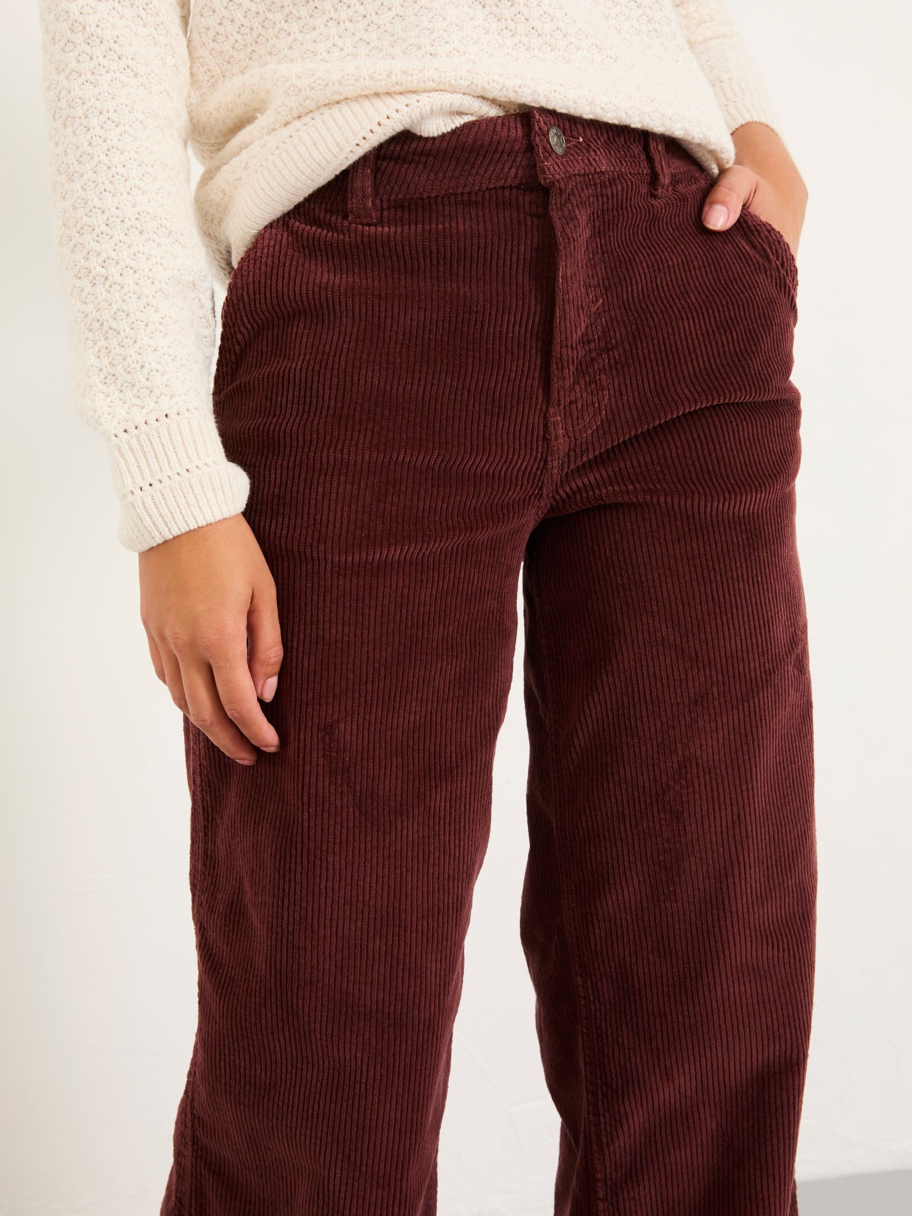 Kendall Chocolate Brown Cord Wide Leg Trouser - Image 4 of 6