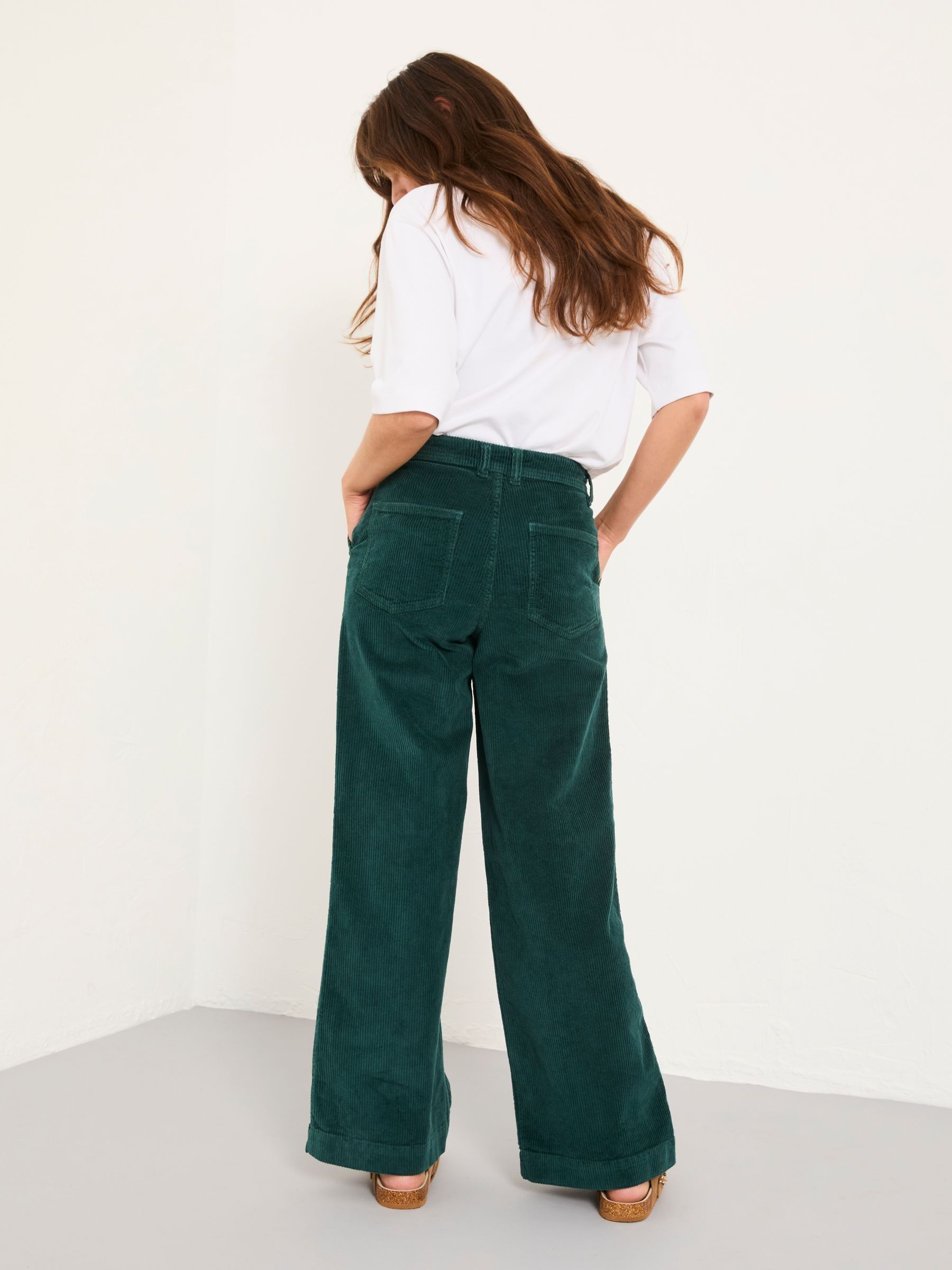 Kendall Teal Blue Cord Wide Leg Trouser - Image 2 of 6