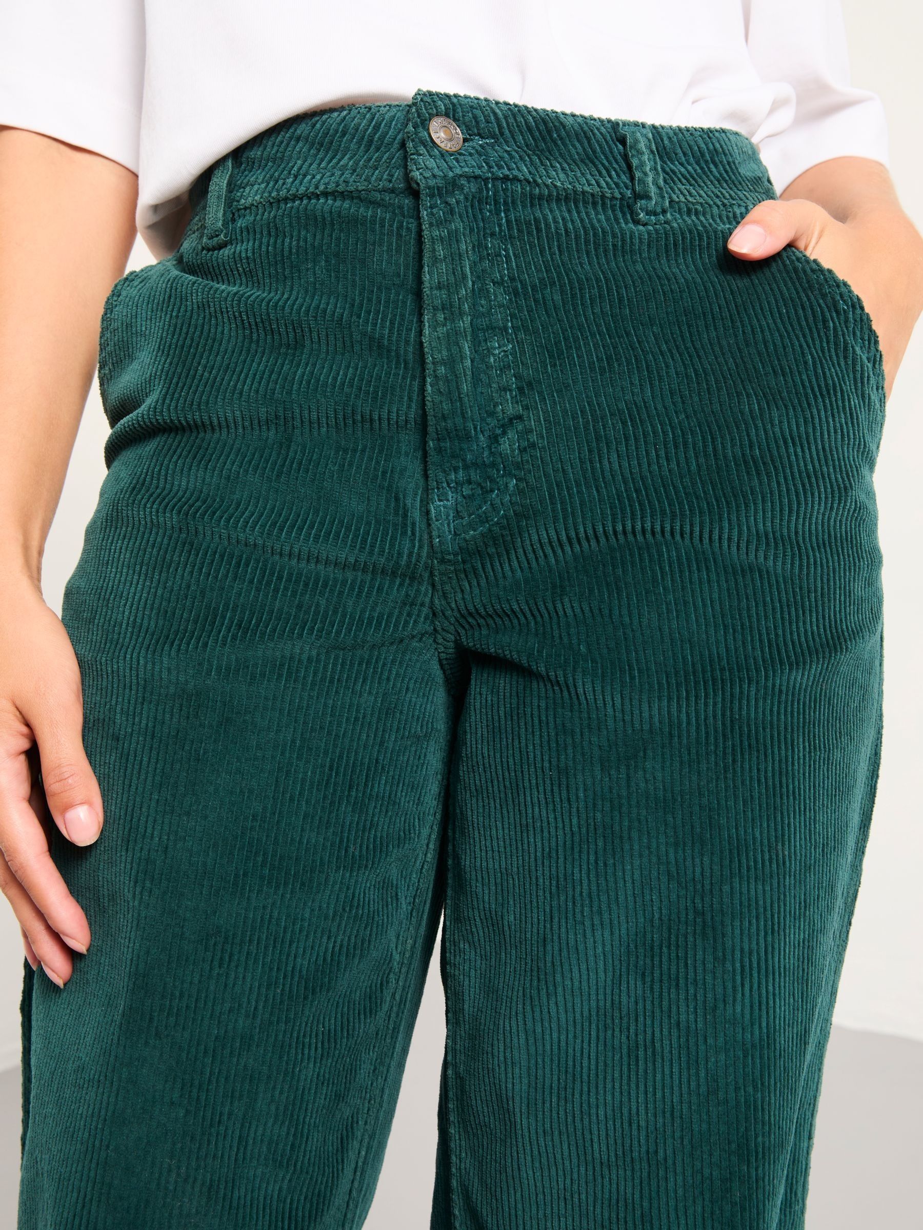 Kendall Teal Blue Cord Wide Leg Trouser - Image 4 of 6
