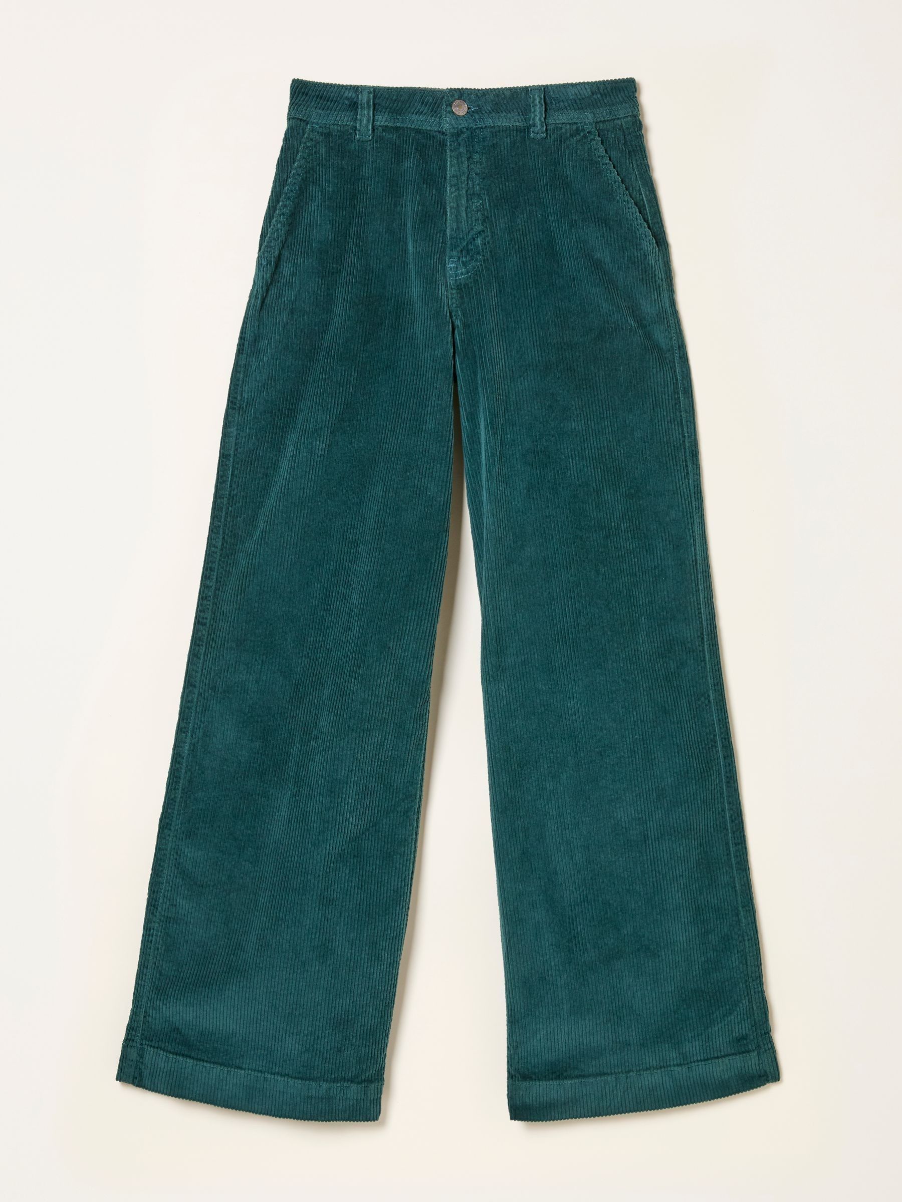 Kendall Teal Blue Cord Wide Leg Trouser - Image 6 of 6