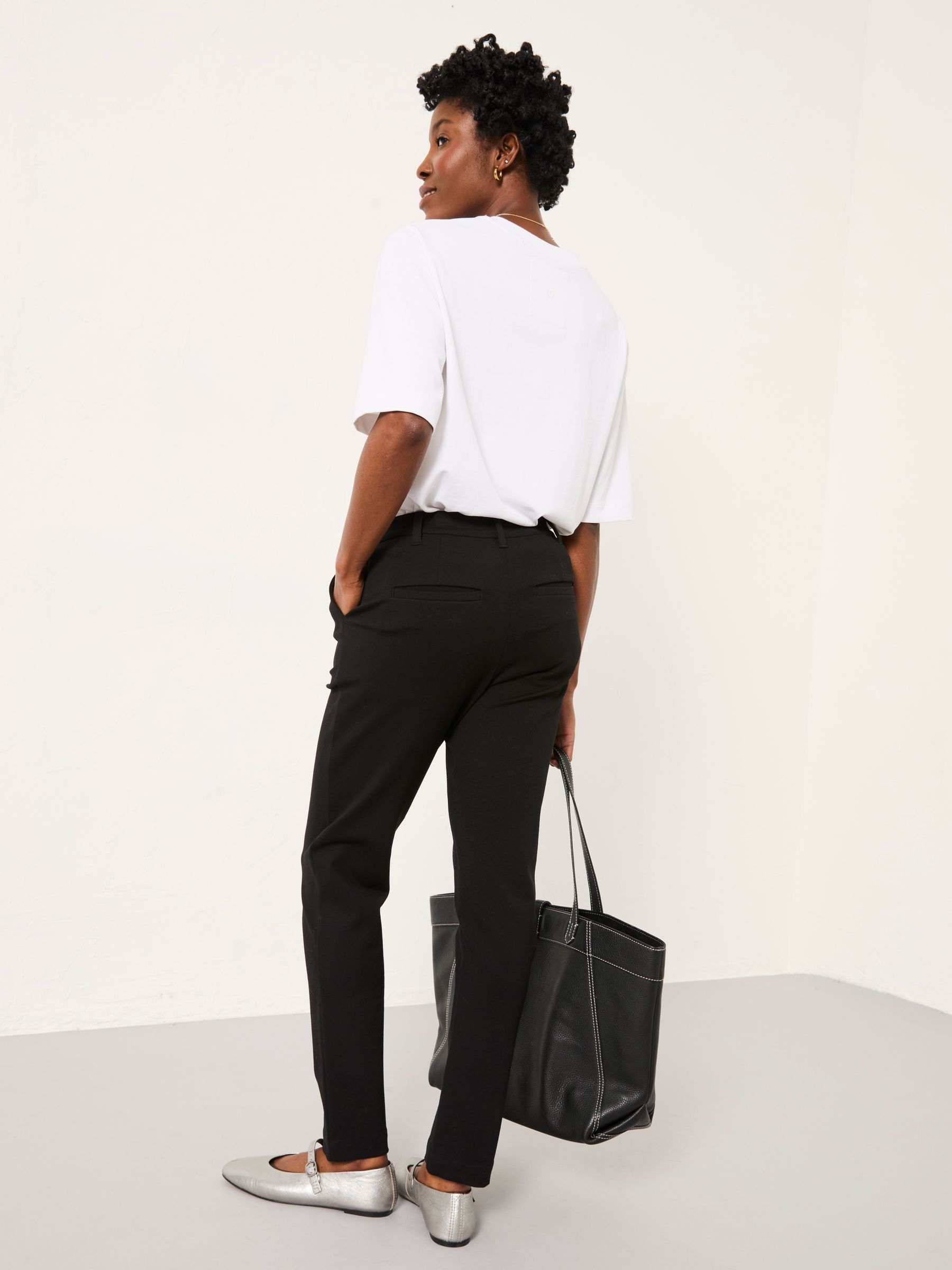 Grace Black Ponte Tapered Trouser - Image 2 of 5